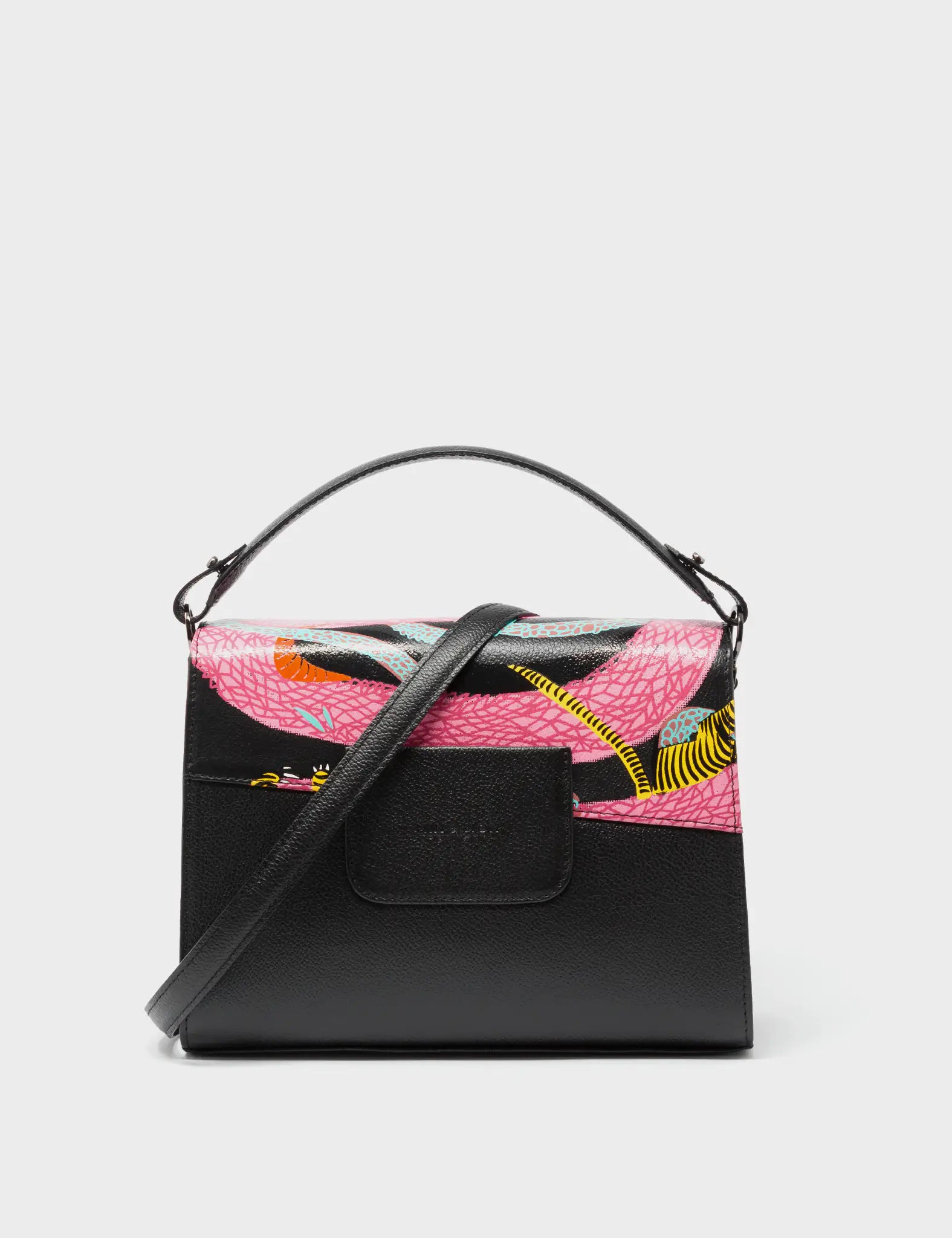 Anastasio Medium Crossbody Handbag - Genuine Black Leather Bag with Tangle Tales Design | Perfect for Work, Travel & Everyday Use