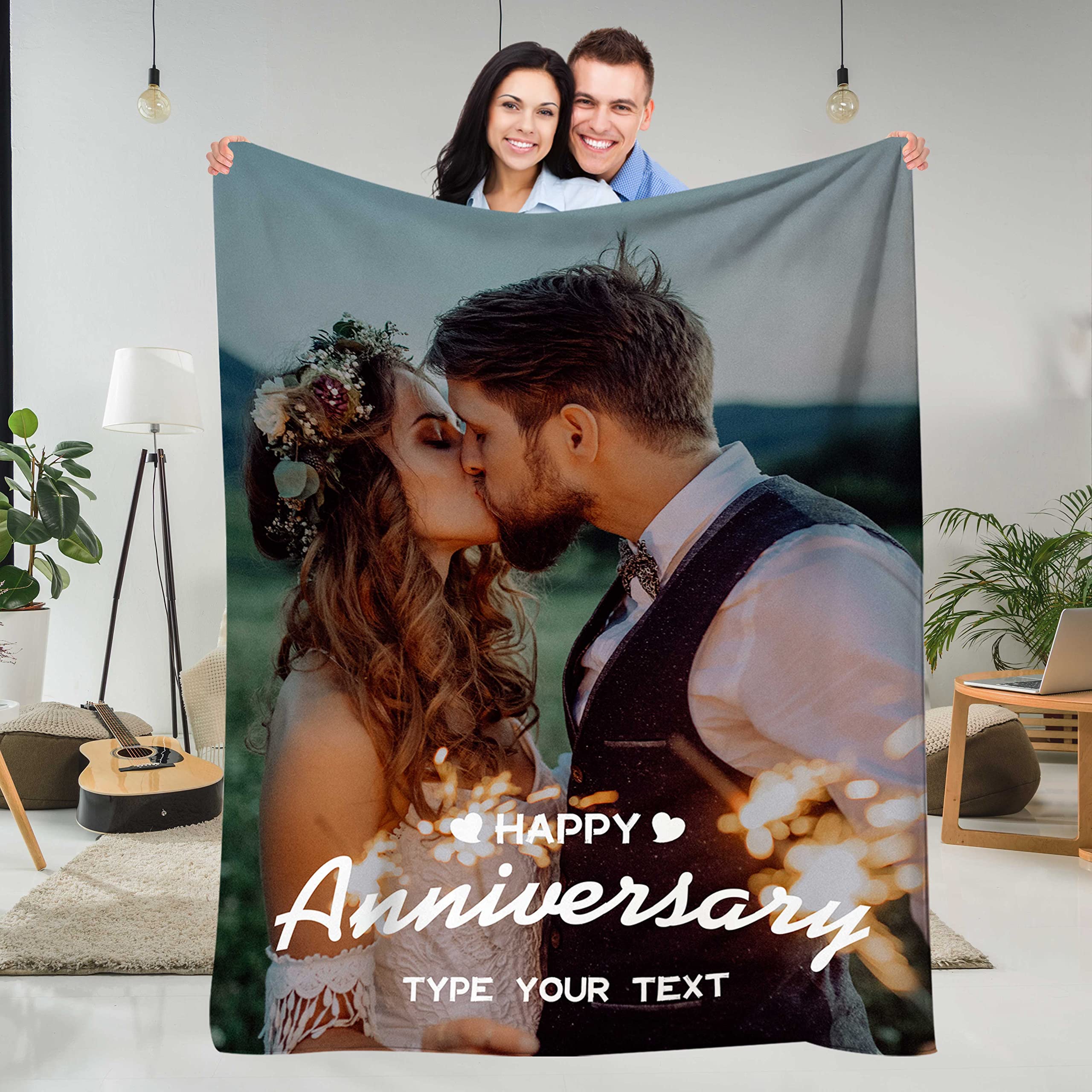 Custom Photo Collage Fleece Blanket - Personalized 50