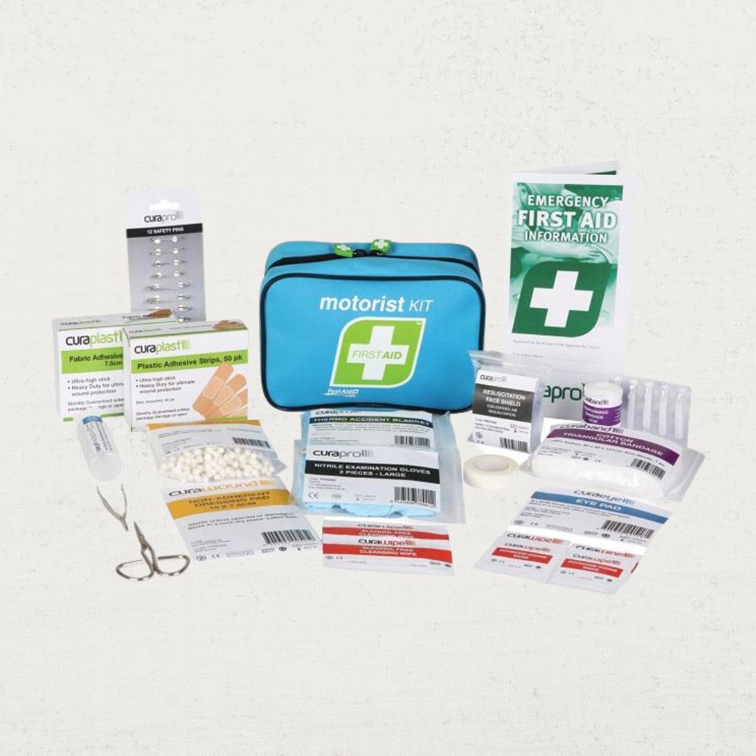 Premium Soft Pack Motorist First Aid Kit - Essential Emergency Car Safety Supplies for Road Trips & Travel