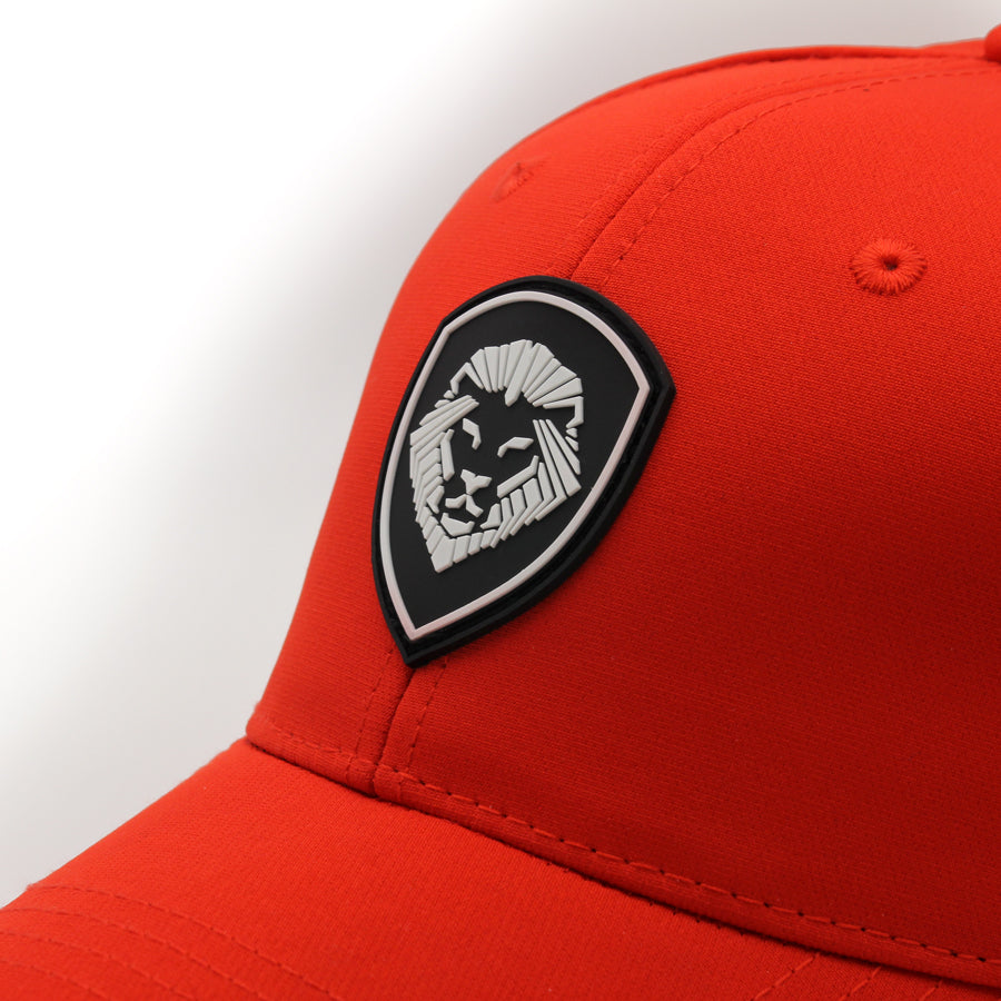 VT Lion Shield Logo Future Looks Bright Red & White Snapback Hat - Stylish Baseball Cap for Men & Women - Perfect for Sports, Outdoor Activities and Street Fashion