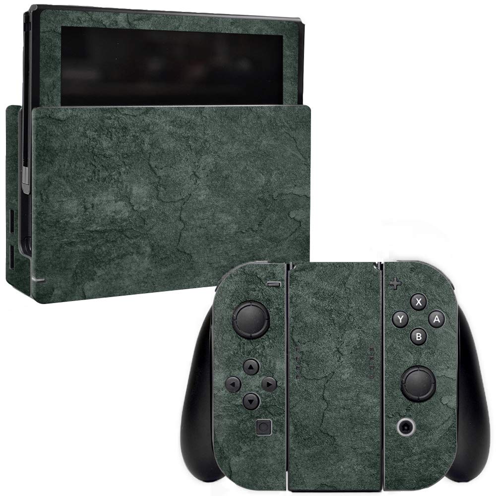 MightySkins Protective Vinyl Decal Wrap Cover for Nintendo Switch - Green Stone Design | Durable, Customizable & Easy to Apply Skin | Made in USA | Perfect for Gaming Protection & Personalization