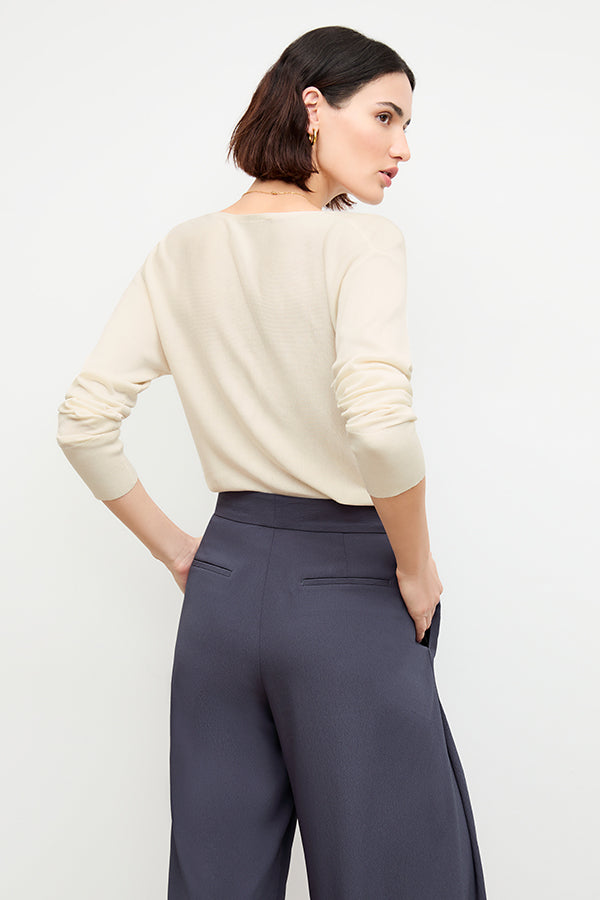 Eco-Friendly Heavy Soft Wave Culottes in Caspian Blue | Sustainable Fashion for Casual Wear & Office Outfits