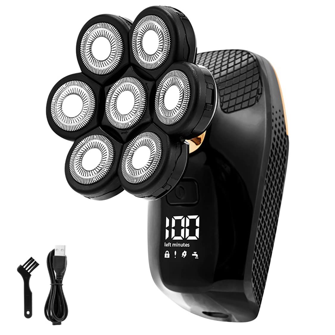 7D Floating Head Electric Razor for Bald Men - Waterproof USB Rechargeable Shaver with 7 Independent Cutters, Multifunctional Trimmer for Smooth Shaving | Perfect for Travel, Gym & Daily Grooming