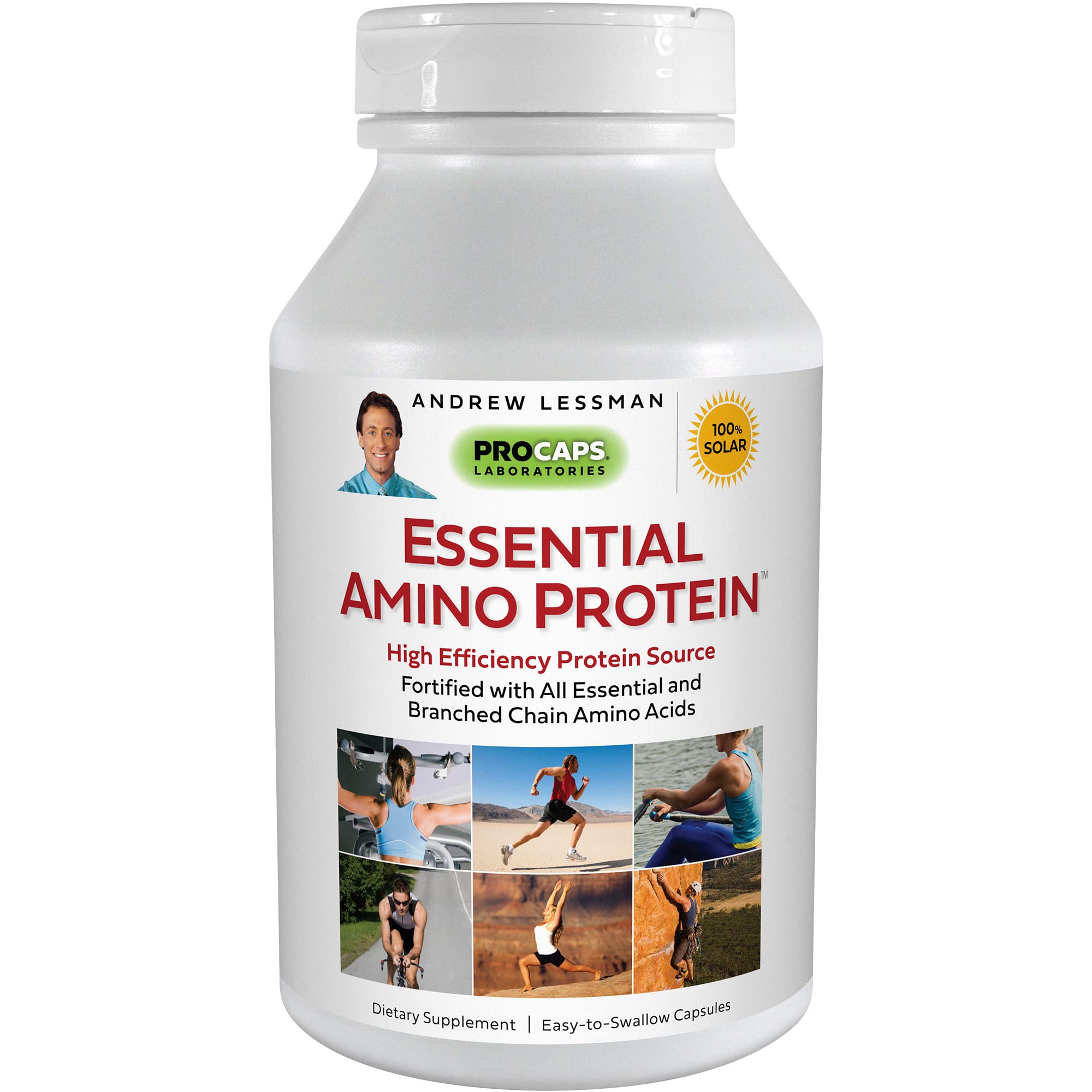 ANDREW LESSMAN Essential Amino Protein 360 Capsules - Easy-to-Absorb Small Peptides & Free-Form Amino Acids | Hormone-Free, Lactose-Free, Sodium-Free Protein Supplement | Supports Muscle Recovery & Workout Performance | Ideal for Athletes, Fitness Enthusiasts & Active Lifestyles