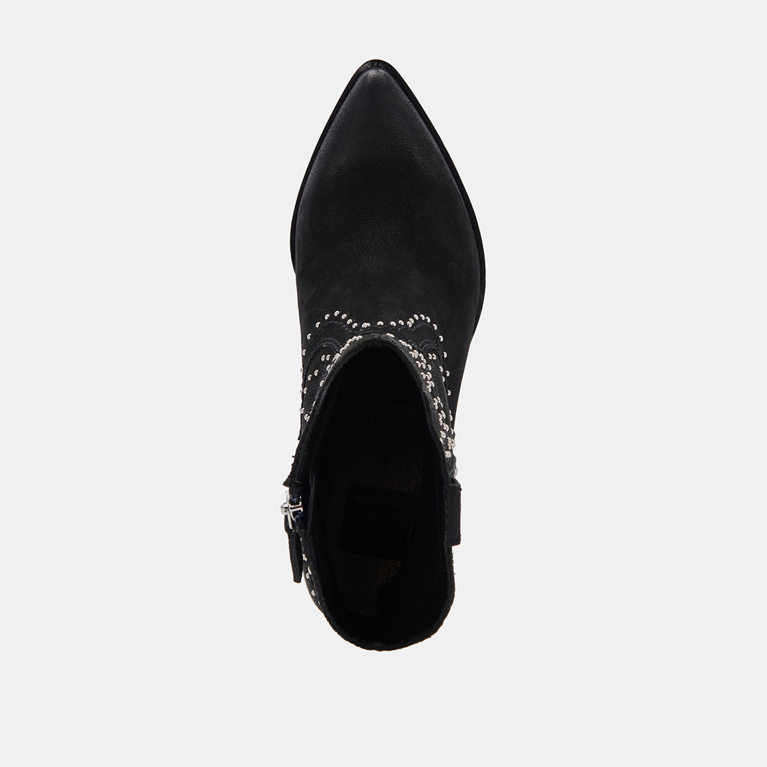 SOLOW STUD BOOTIES - Black Nubuck Leather Ankle Boots for Women | Comfortable & Stylish | Perfect for Casual Outings, Office Wear & Night Out