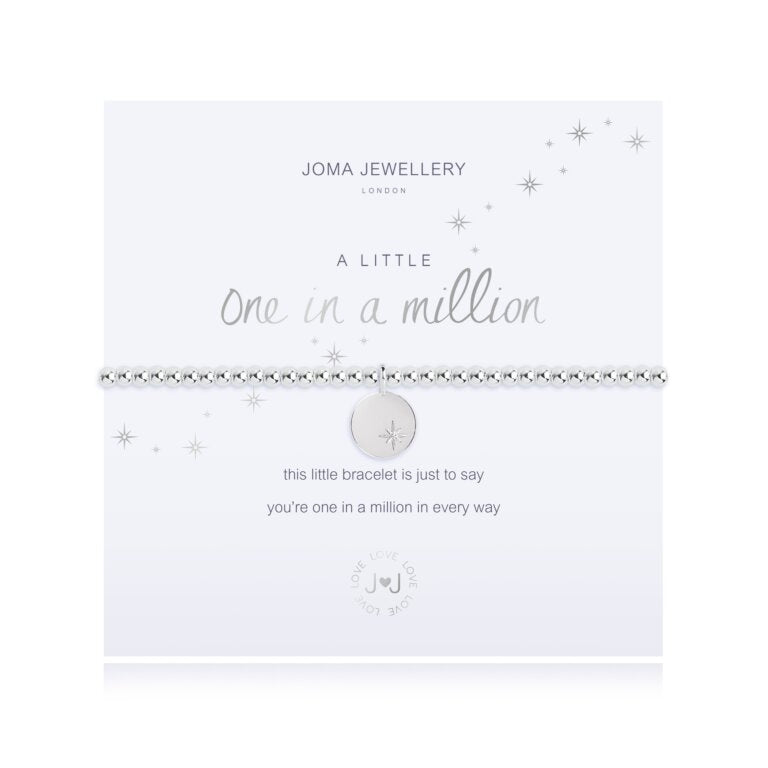 Joma Jewellery Bracelet - A Little One In A Million Sterling Silver Charm Bracelet for Women | Perfect Gift for Birthday, Anniversary & Special Occasions