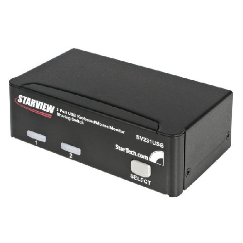 StarTech.com SV231USB 2-Port USB KVM Switch Kit - Dual Monitor & Keyboard Control for Home & Office Computers