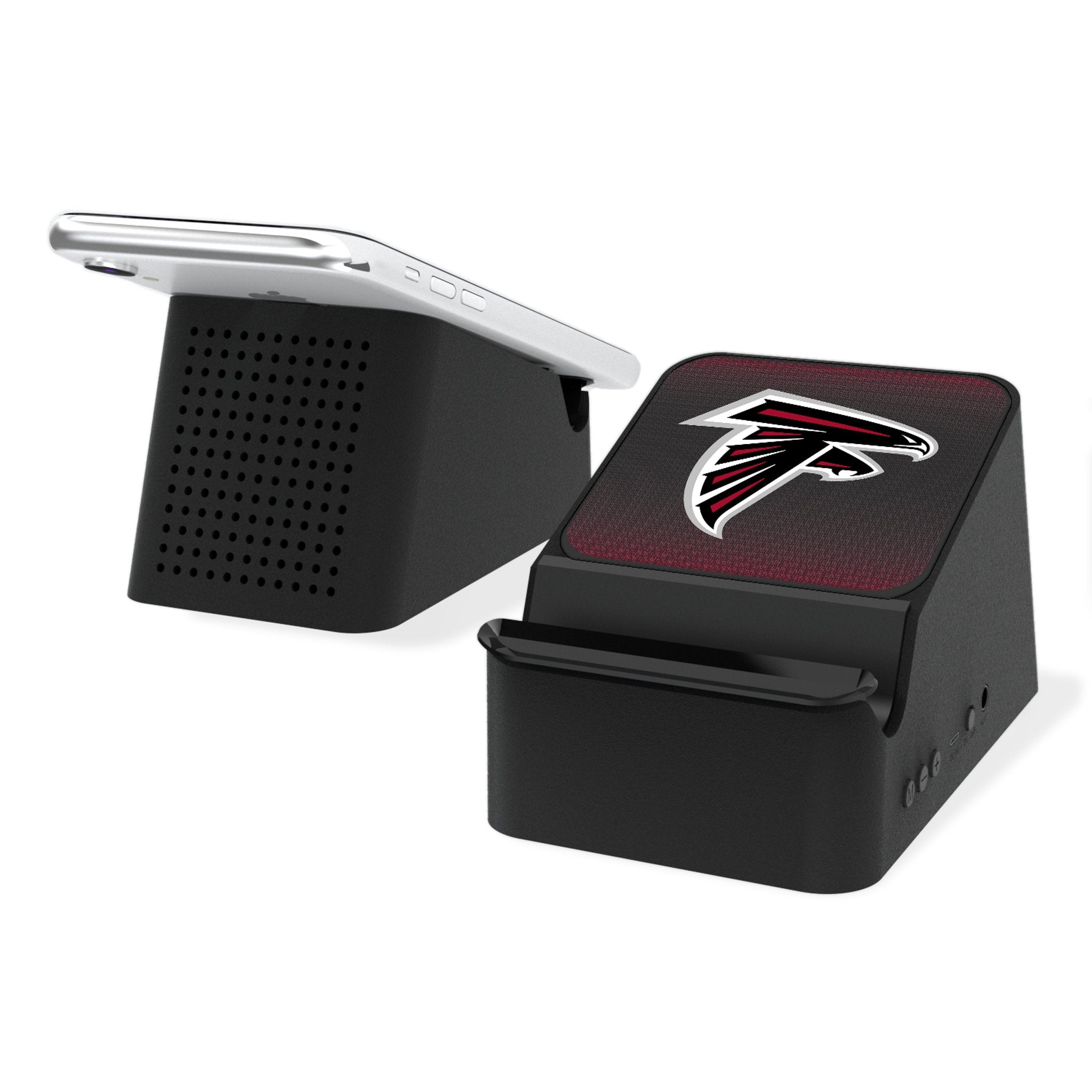 Atlanta Falcons Wireless Charging Station with Bluetooth Speaker - Fast Qi Charger for iPhone & Android - Perfect for Home, Office, and Game Day Decor
