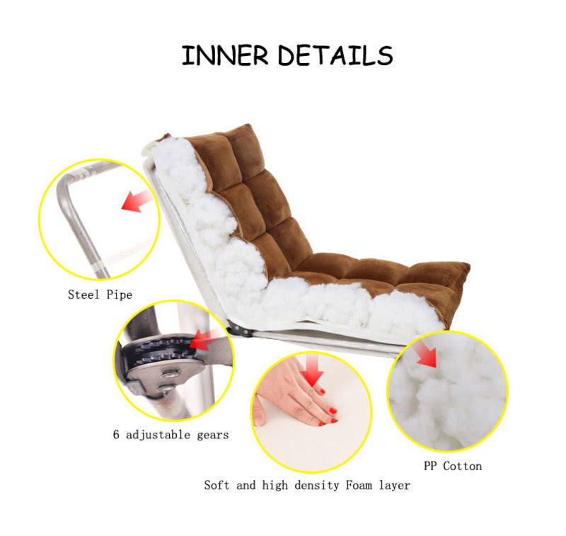 Adjustable Lazy Sofa Bed - Convertible Folding Lounge Chair for Living Room, Bedroom & Small Spaces - Perfect for Reading, Napping & Relaxing
