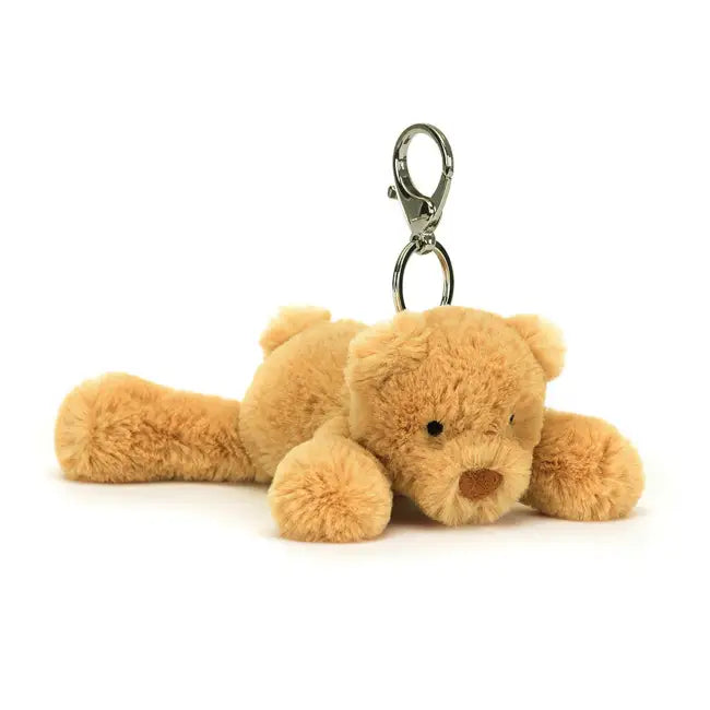 Jellycat Smudge Bear Plush Keychain - Adorable Soft Teddy Bear Bag Charm for Kids & Adults - Perfect for Backpacks, Purses, and Gift Giving