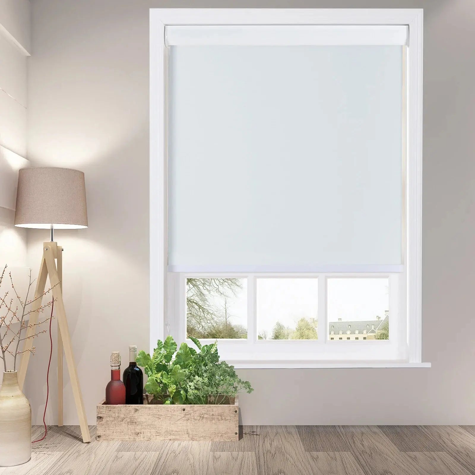 Harlen Blackout Waterproof Roller Shades with Loop Control & Cassette Header - Perfect for Bedrooms, Living Rooms & Home Offices