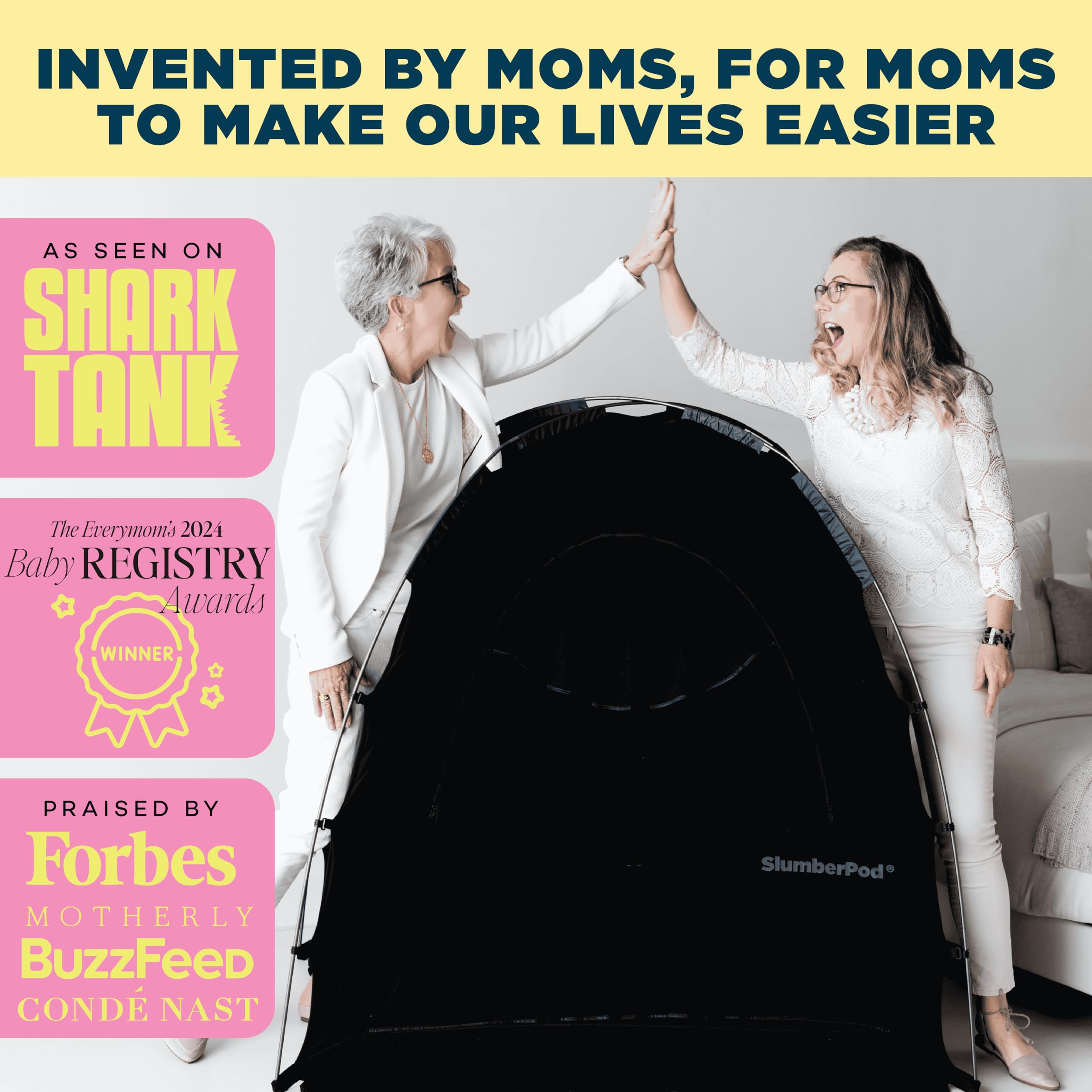 SlumberPod with Fan - Portable Blackout Sleep Tent for Babies & Toddlers | Travel Essential for Pack n Play & Mini Crib | Blocks 95% Light with Monitor Pouch & Fan Pocket | Perfect for Travel, Daycare & Home Napping (Black)