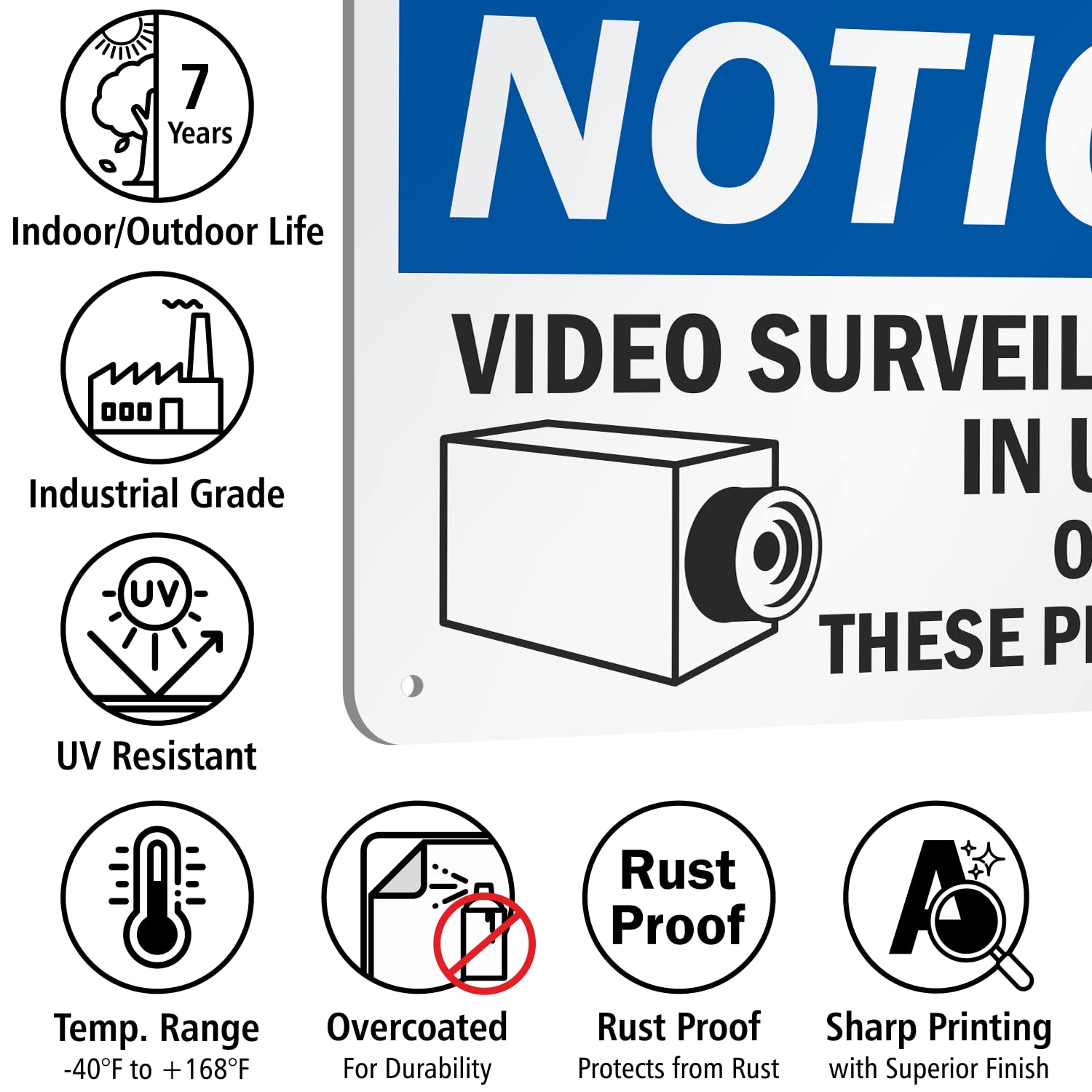 SmartSign 'Video Surveillance in Use' Notice Sign - 7
