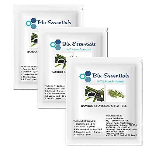 Blu Essentials Turmeric & Saffron Facial Kit - Brightening & Anti-Aging Skincare Set for Women & Men (3-Pack) | Daily Glow Routine & Spa Treatment at Home