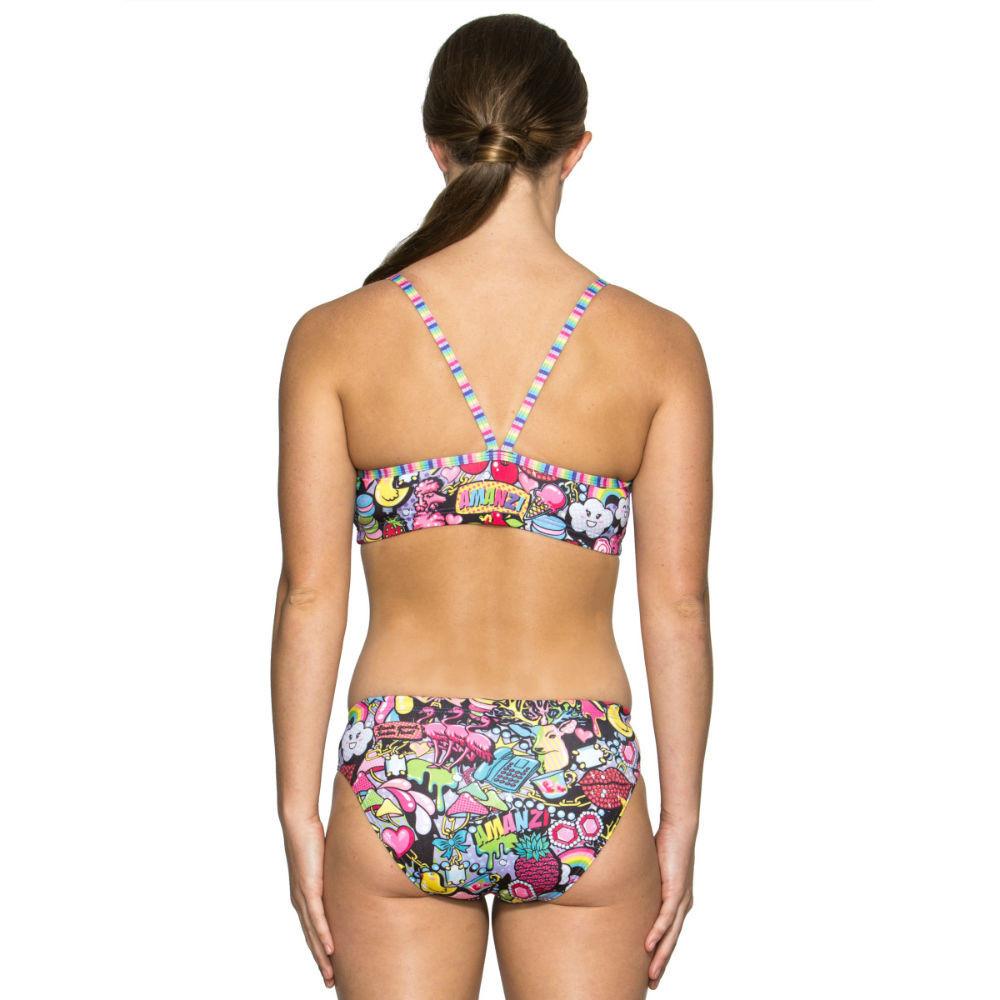 AMANZI Kitsch Girls Two Piece Bikini Set - Sexy Swimwear for Women, High Waisted Bikini Bottom & Triangle Top - Perfect for Beach, Pool Party & Summer Vacation