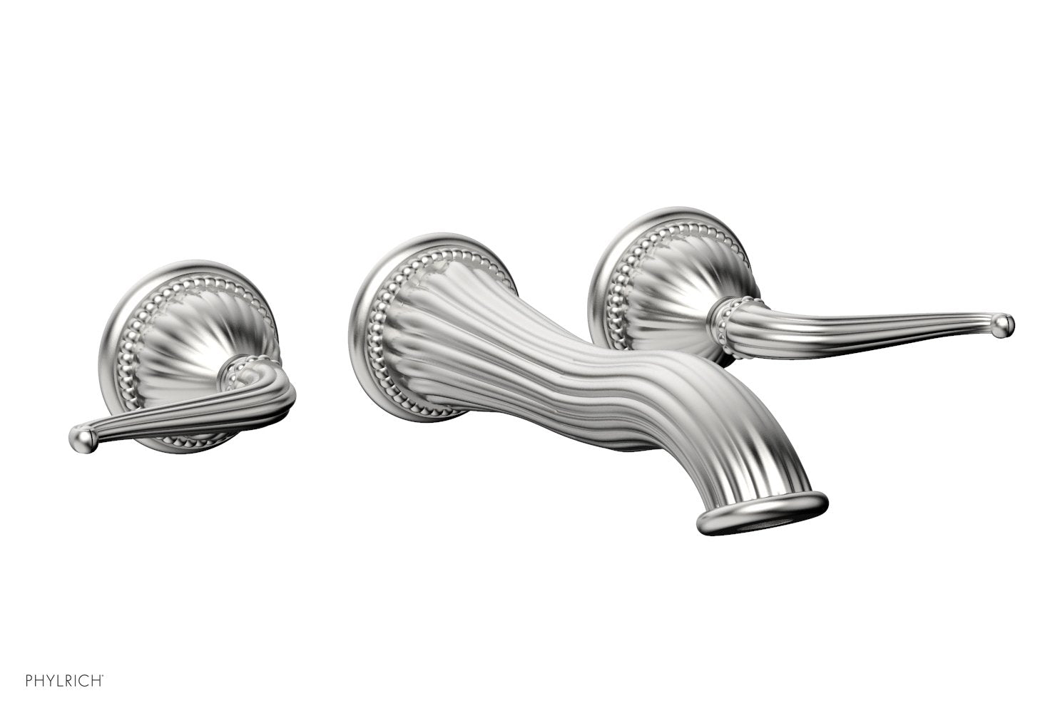 GEORGIAN & BARCELONA Wall Lavatory Set Lever Handles WL141 - Bathroom Sink Faucet for Modern & Traditional Decor - Perfect for Home, Hotel, and Commercial Use