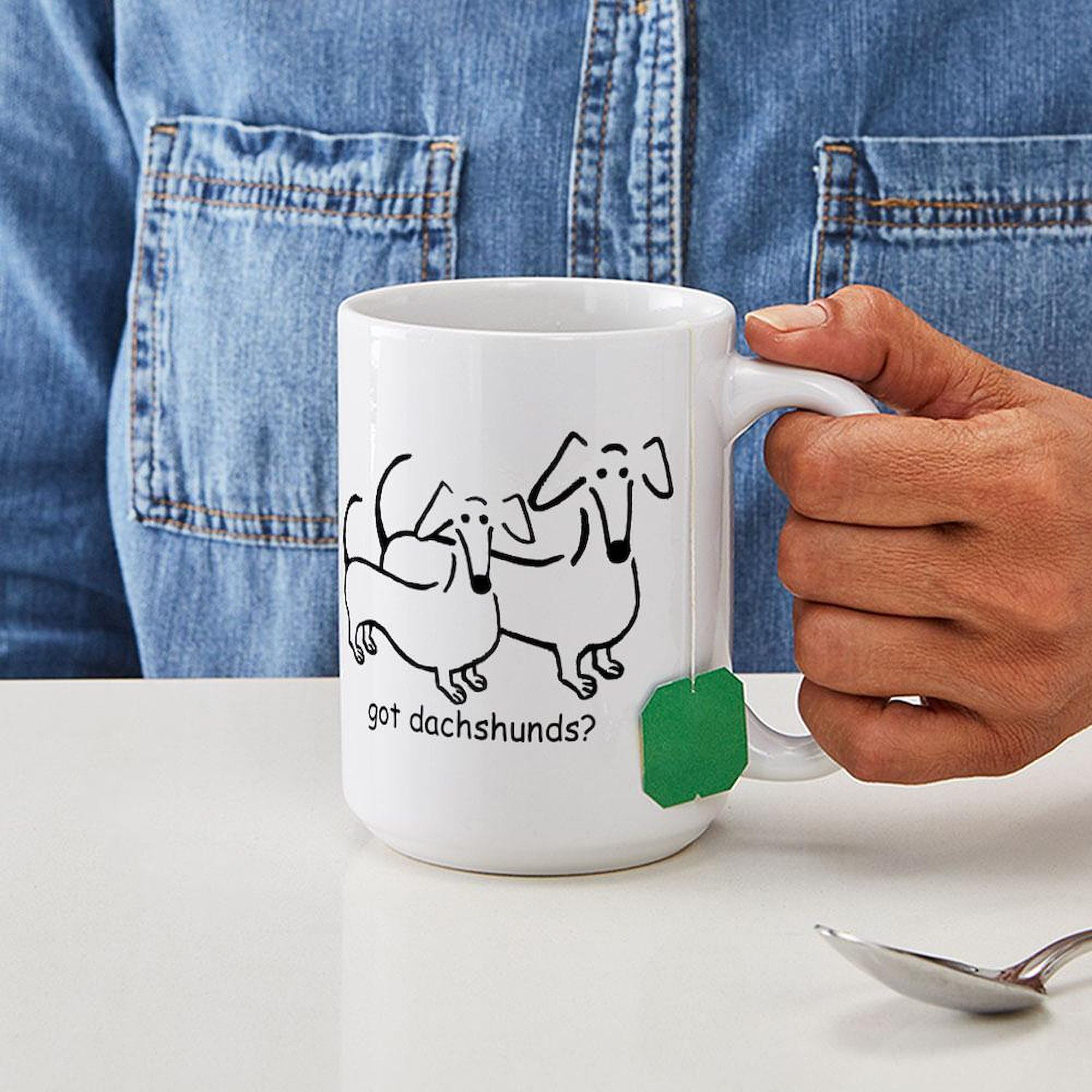 Got Dachshunds? 15 oz Ceramic Coffee Mug - Funny Dachshund Lover Gift for Tea & Coffee - Perfect for Home, Office, or Gifts