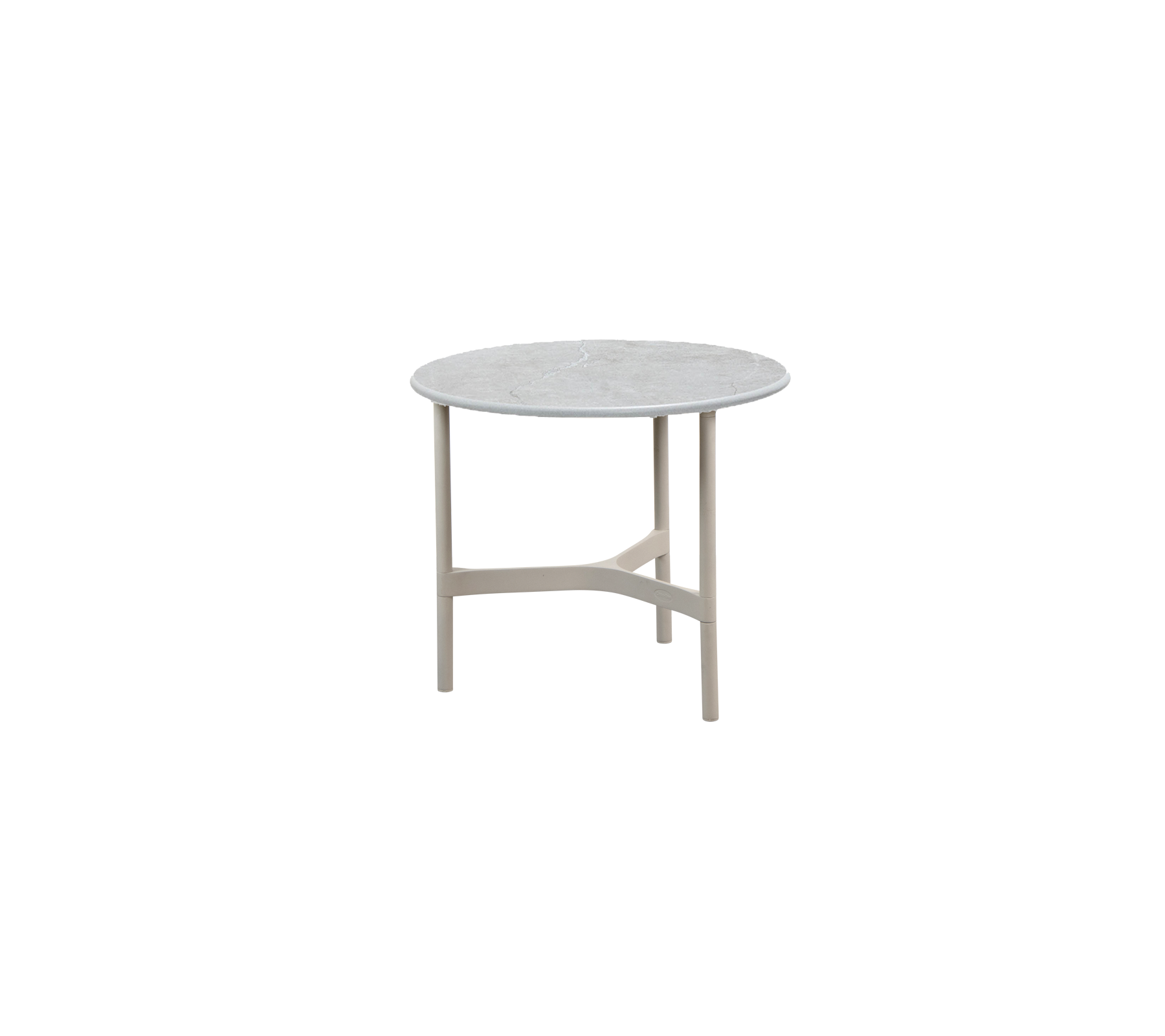 Modern Twist Coffee Table - Small Round Side Table for Living Room, Bedroom, or Office - Compact Space-Saving Design with Stylish Curved Base