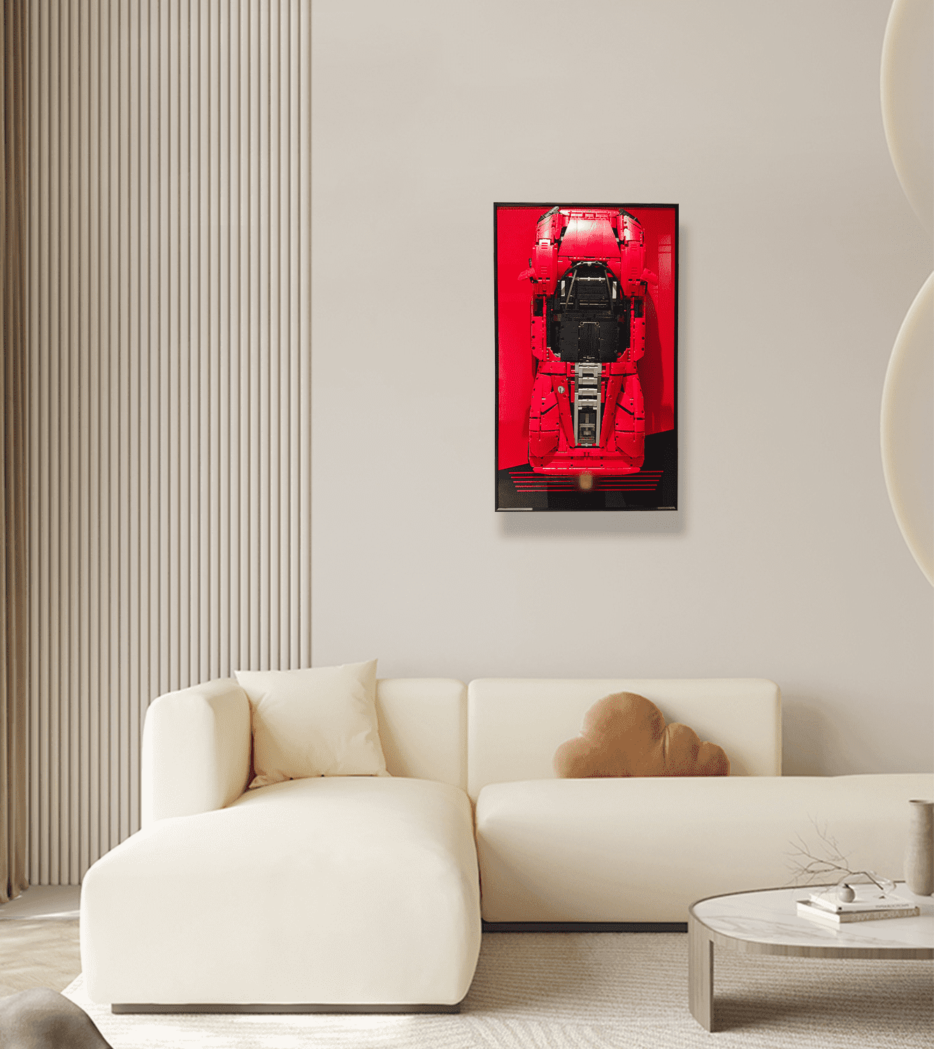 LEGO Technic Ferrari Daytona SP3 42143 Wall Display Frame - Premium Showcase for Model Car Collection & Home Decor