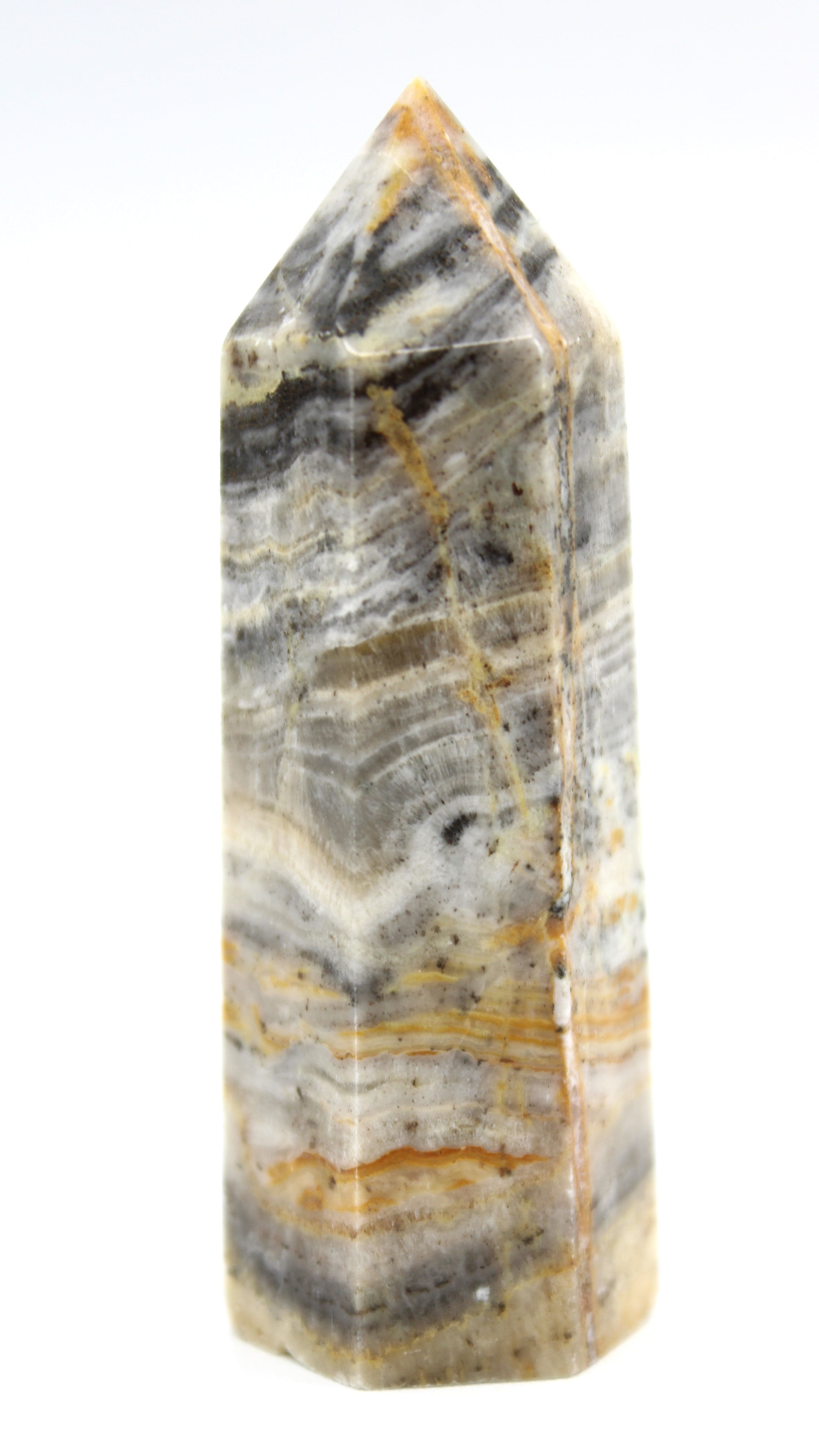 Natural Crazy Lace Agate Crystal Tower - Healing Stone for Meditation, Reiki & Home Decor | Perfect for Yoga Spaces, Office Desks & Gift Giving