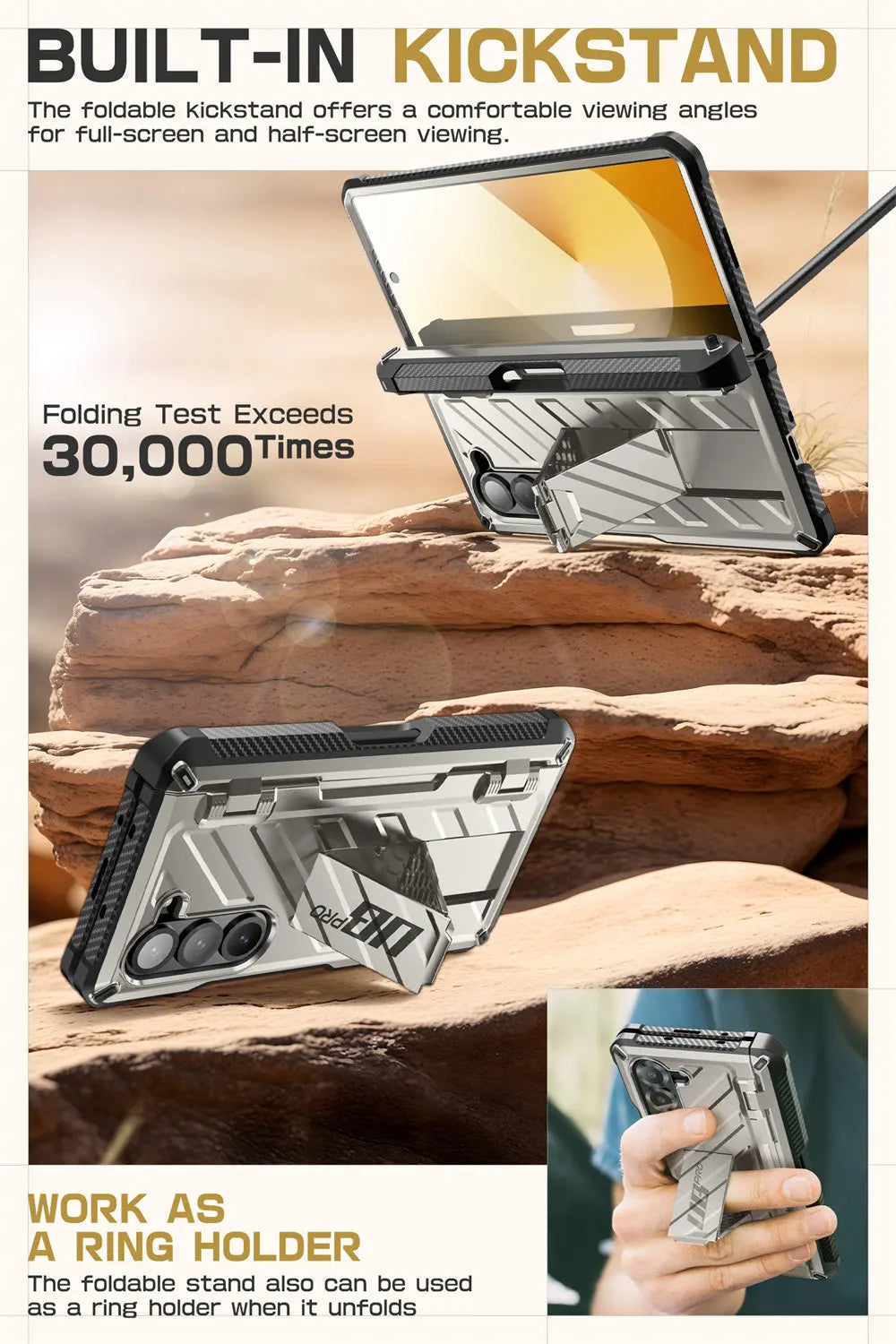 SUPCASE Unicorn Beetle Pro Rugged Case for Samsung Galaxy Z Fold 6 - Shockproof Protective Cover with Built-in Screen Protector | Perfect for Outdoor, Work & Travel Use
