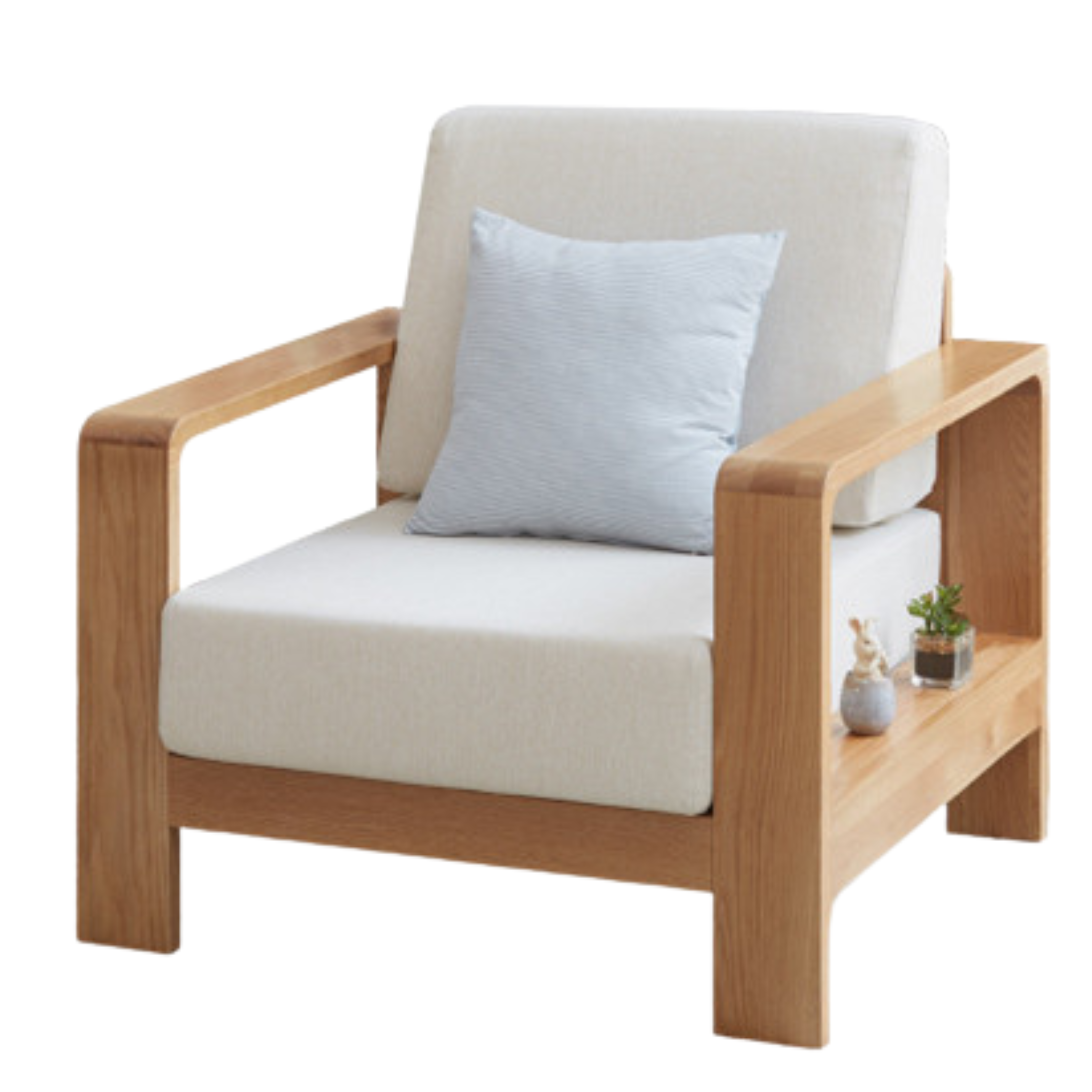 35х29.5х34.6 inch / 89х75х88сm / Natural Wood color- pear white / Poplar single seat