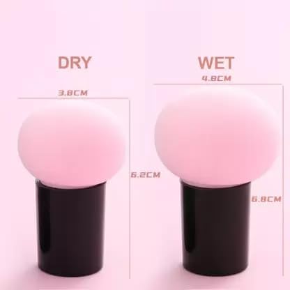 Soft Mushroom Beauty Blender 5-Piece Set for Makeup - Liquid, Cream & Powder Application