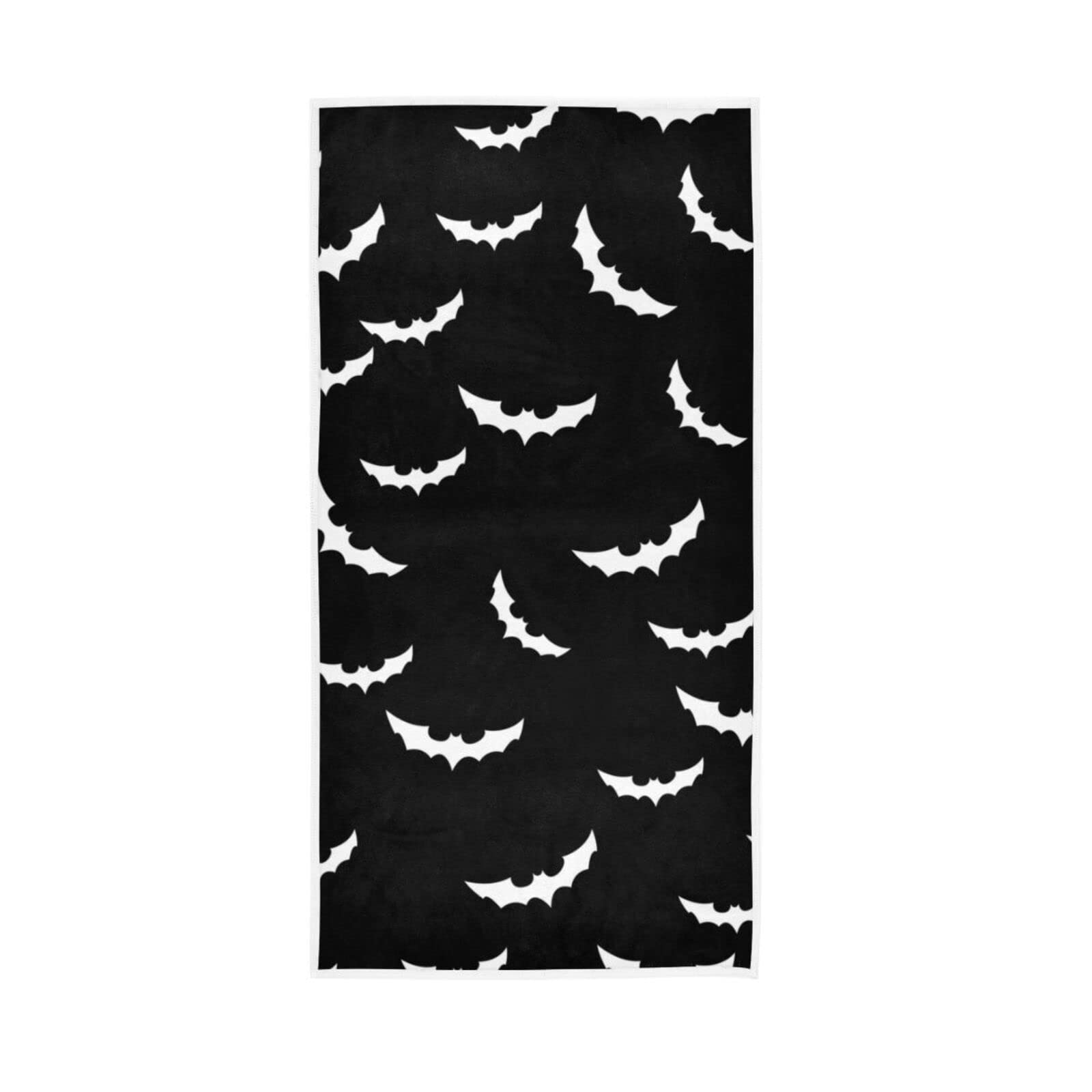 Goth Halloween Bat Hand Towels - Soft Absorbent 15