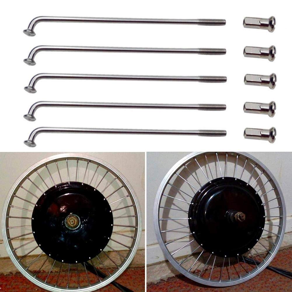 36Pcs 60-305mm 12G MTB/Road Bike Wheel Spokes - Durable Steel Bicycle Spokes for Electric Bikes, Mountain Bikes & Road Bikes - Perfect for Wheel Building, Repair & Maintenance (Color: 210mm)