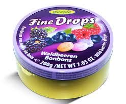 WOOGIE German Fine Drops Variety Mix - 3 Pack Sanded Fruit Candy Assortment (Lemon, Forest Berry) 7.05oz (200g) - Perfect for Office Snacks, Party Favors & Gift Baskets