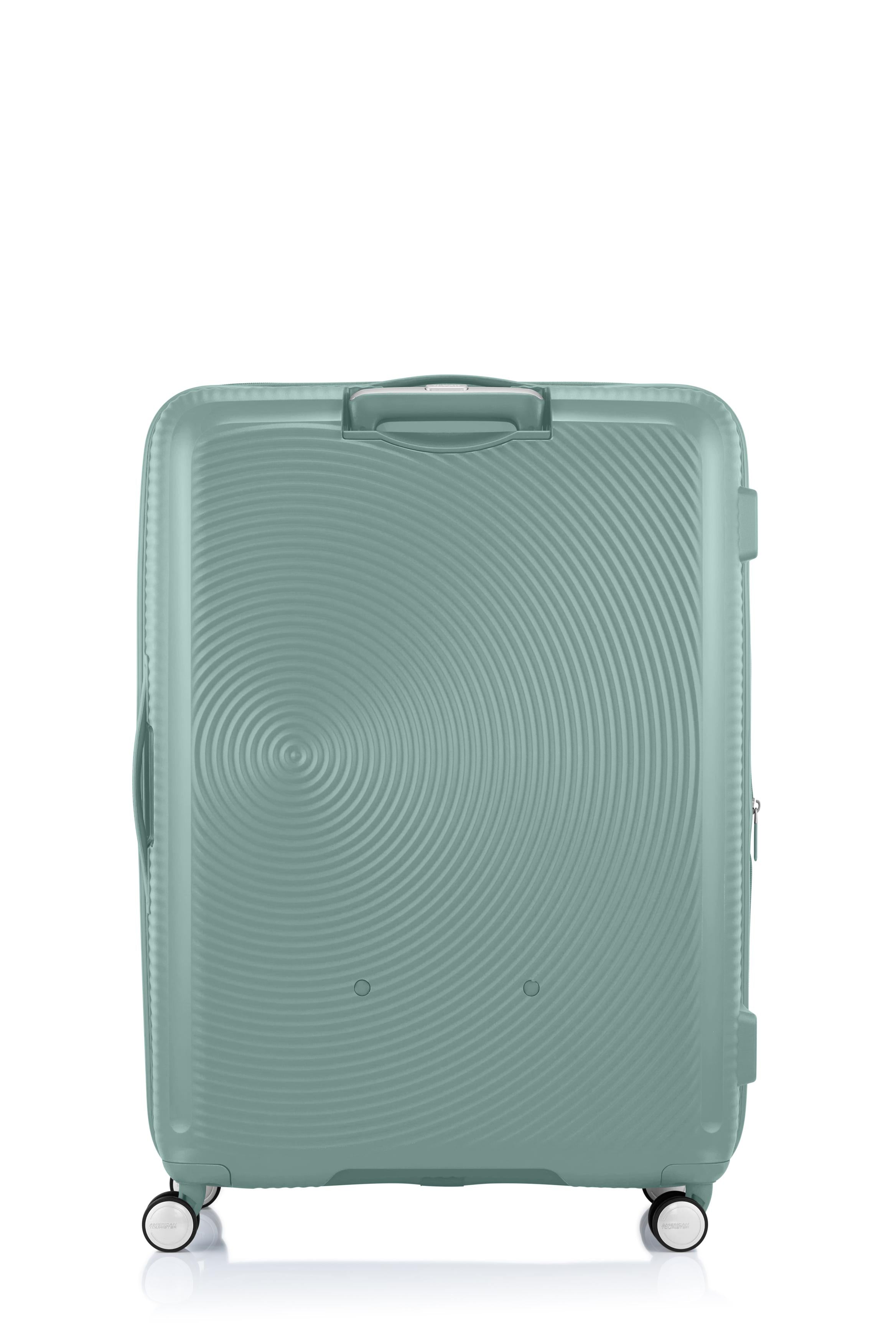 American Tourister 80cm Curio 2.0 Spinner Luggage - Urban Green Expandable Suitcase for Travel, Business & Vacation | Carry-On Size, Durable Lightweight Design
