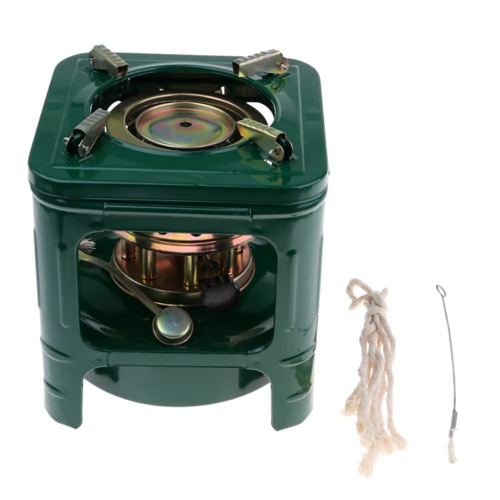 BDUIELE Portable 8-Wick Kerosene Camping Stove - 1.5L Green Outdoor Cooking Burner for Camping, Hiking & Emergency Use - Compact Fuel Stove for 2-3 People - Perfect for Backpacking, Picnics & Power Outages