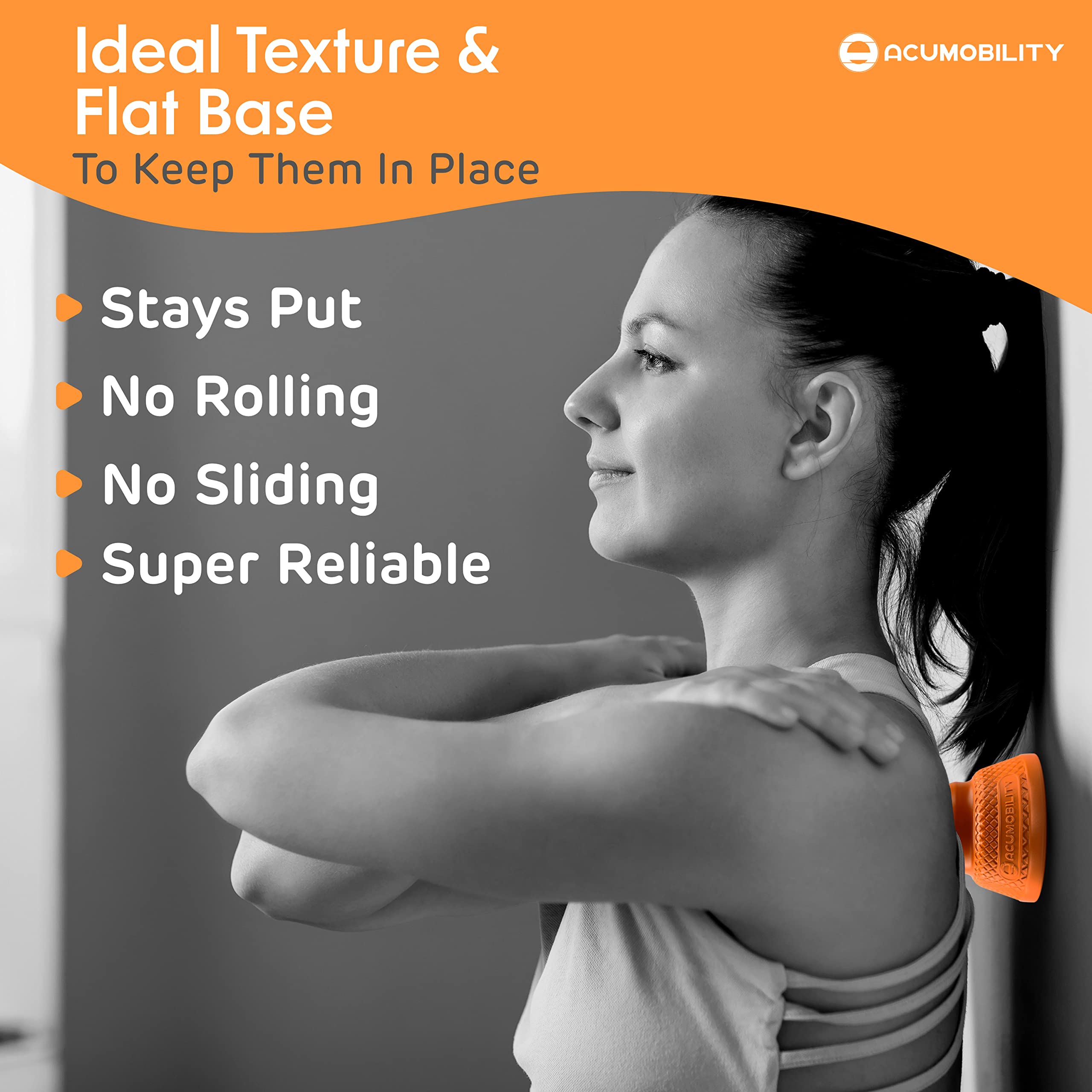 Acumobility Massage Ball Roller 2 Pack - Trigger Point Therapy Ball for Foot, Back & Muscle Pain Relief - Physical Therapy & Deep Tissue Massage Tool - Perfect for Home, Gym & Office Use