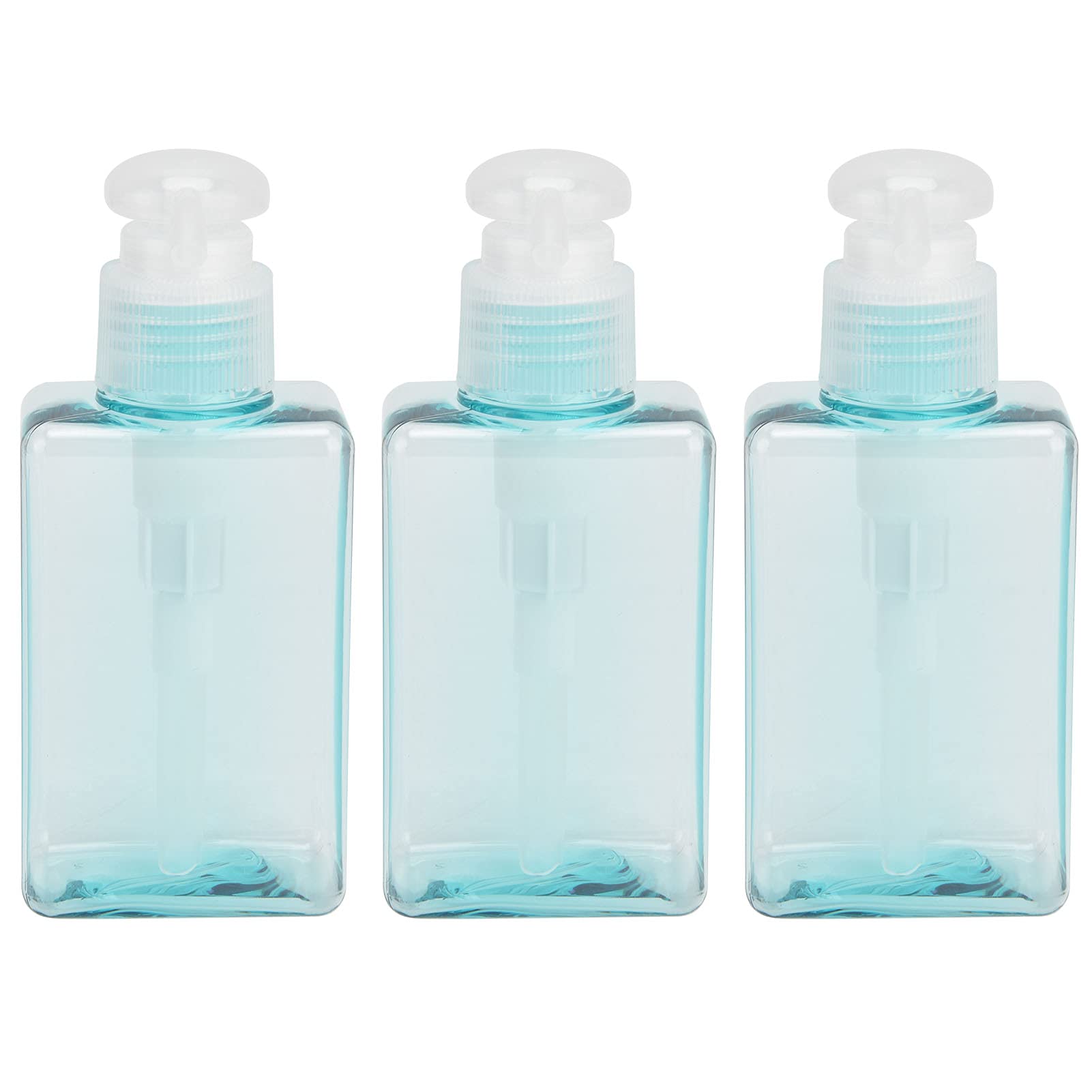 3PCS 100ml Lightweight Reusable Plastic Pump Bottles - Empty Travel-Sized Soap Dispenser for Shampoo, Body Wash & Lotion | Portable Leak-Proof Containers for Toiletries, Gym, Camping & Air Travel