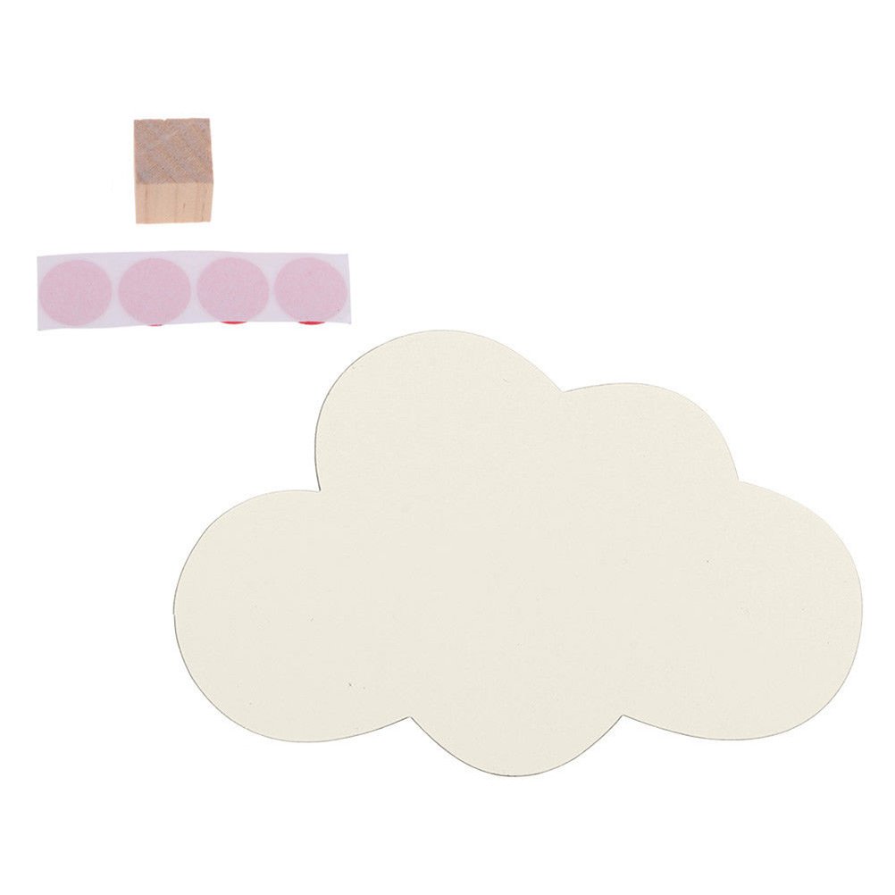 Daycount® White Wooden Cloud Wall Decor - Handcrafted Cloud-Shaped Hangers for Home & Living Room Wall Decoration | Perfect for Nursery, Bedroom & Boho Style Interiors