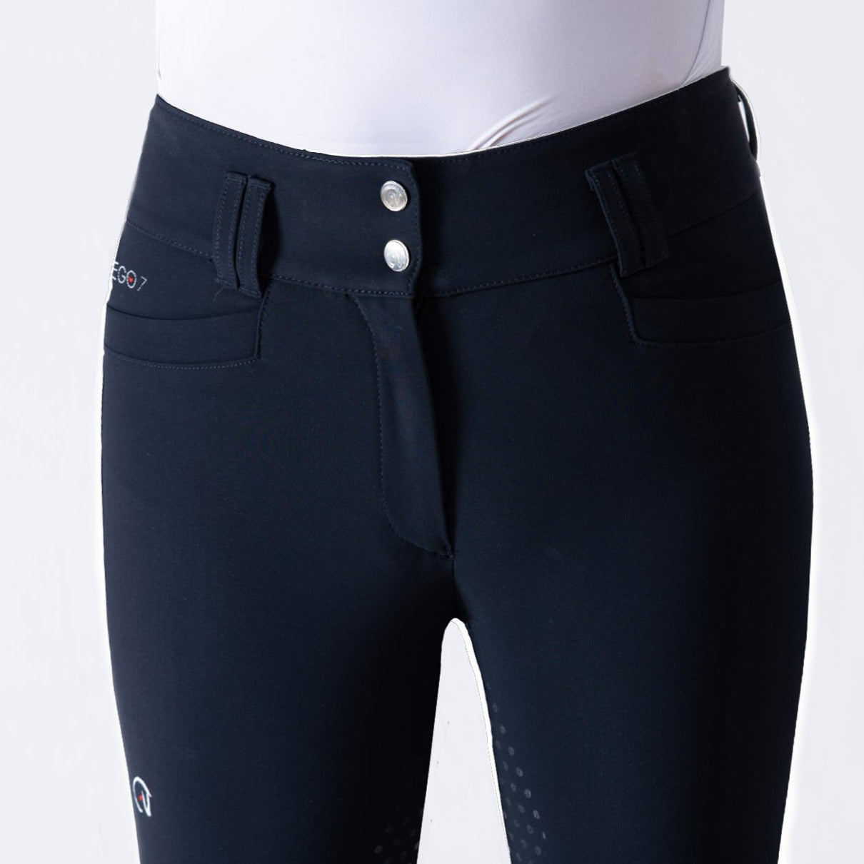 Ego 7 High Waisted Full Seat Breech Riding Pants for Women - Comfortable Equestrian Breeches for Horseback Riding & Show Jumping