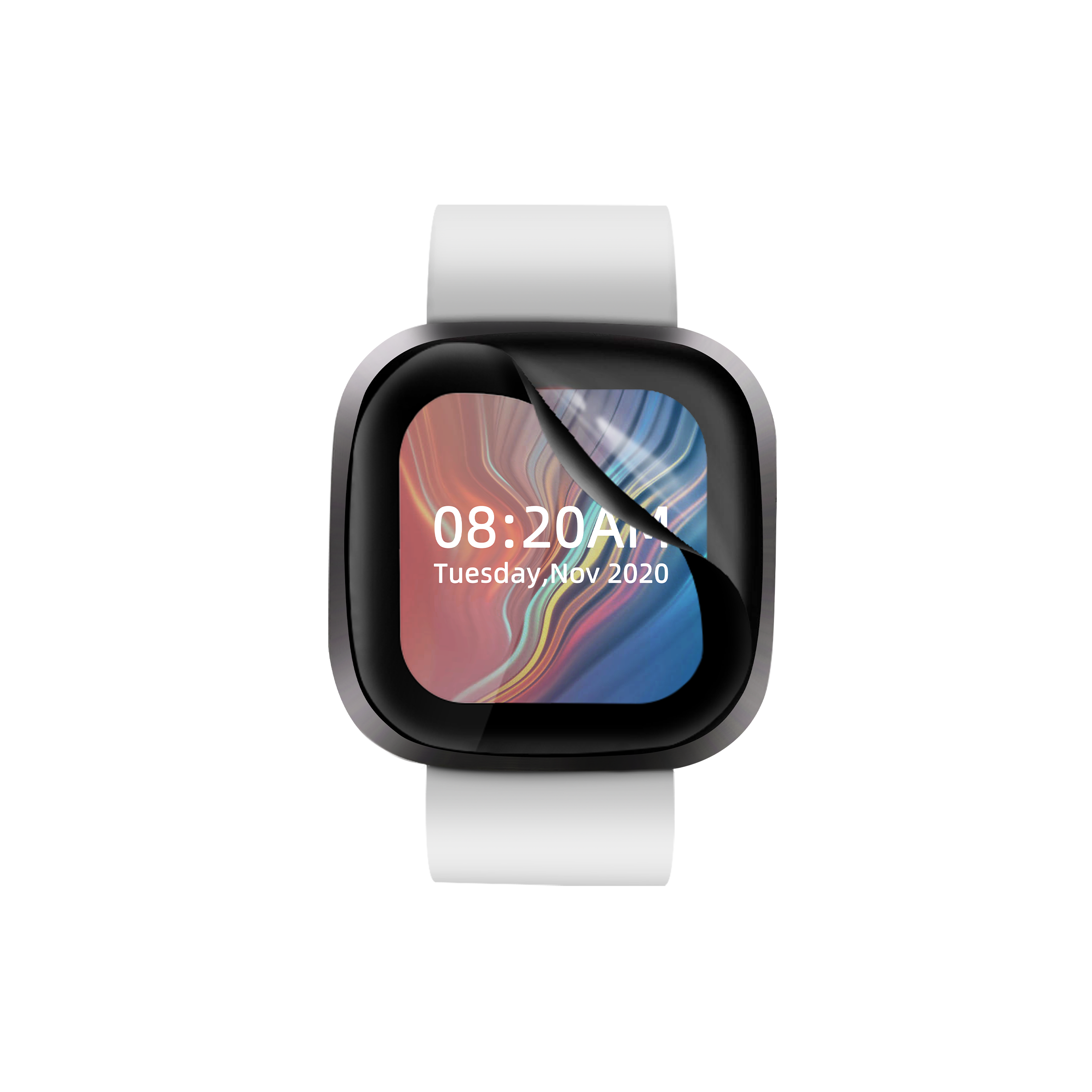 Fitbit Versa 3 Screen Protector (2-Pack) - Tempered Glass, Anti-Scratch, Bubble-Free - Perfect for Workouts, Running & Daily Use