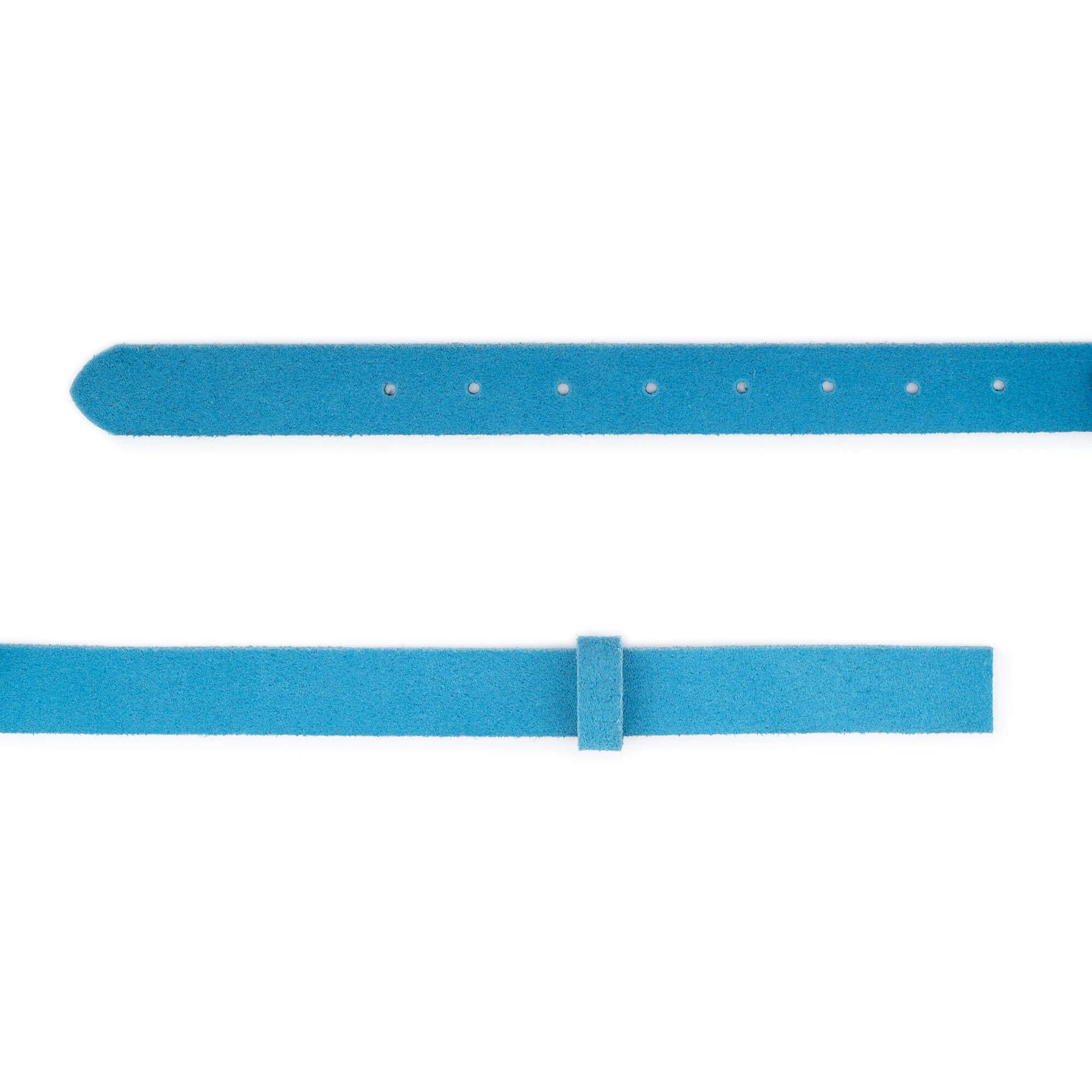 2.5 cm Azure Blue Suede Leather Belt Replacement Strap for Dunhill Buckles - Women's Fashion Accessory for Office, Casual & Special Occasions