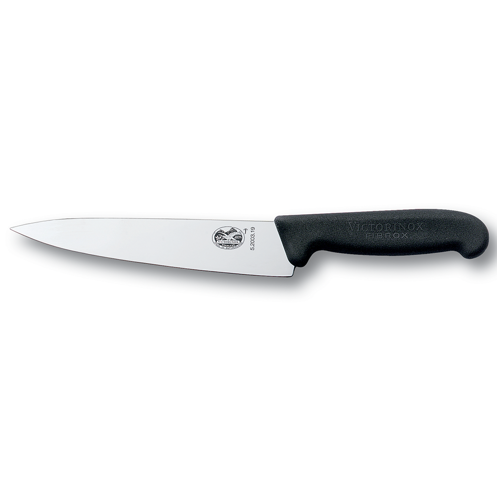 Victorinox Fibrox Pro 8-Inch Chef's Knife - High Carbon Stainless Steel Blade, Ergonomic Non-Slip Handle - Perfect for Chopping, Slicing & Dicing Vegetables, Meat & Herbs