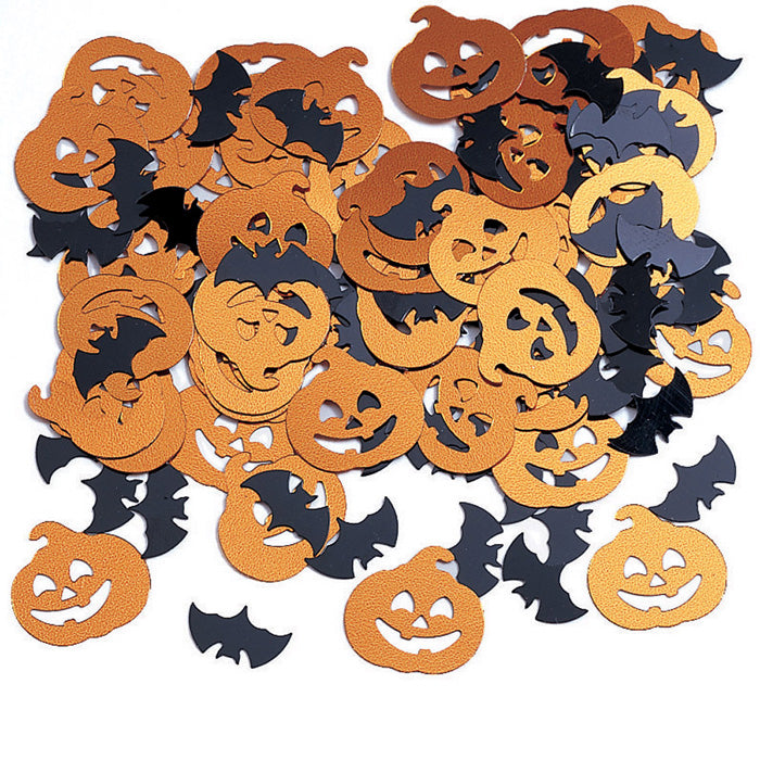 12-Piece Bulk Halloween Bats and Pumpkin Confetti Set - Perfect for Party Decorations, Classroom Activities, and DIY Crafts