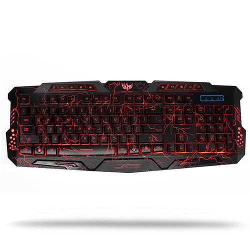 A878 Wired Gaming Keyboard - RGB Backlit, 3 Color Modes, Adjustable Brightness for PC & Laptop Gamers - Perfect for FPS, MOBA & Esports Gaming
