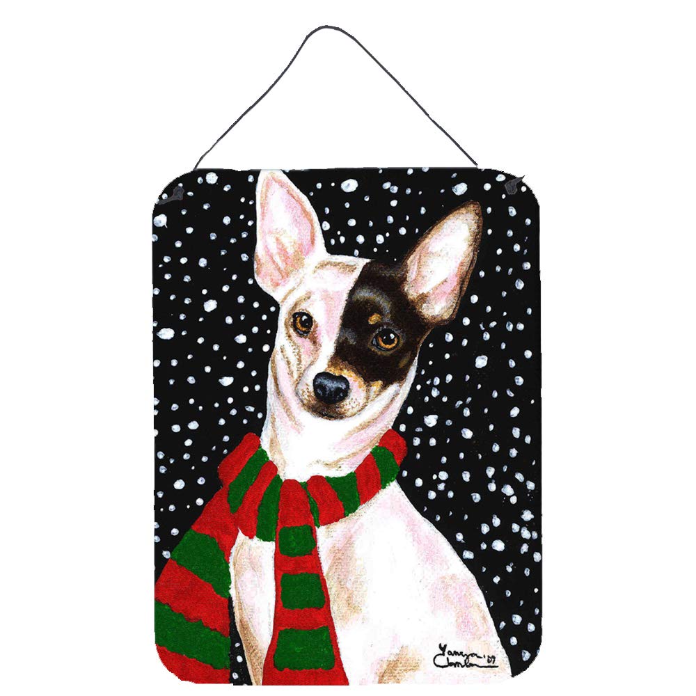 Snowy Chihuahua Metal Wall Art - 12x16 Inch Aluminum Sign for Kitchen, Bar, Bathroom & Front Door Decor | Durable Multicolor Hanging Plaque for Home & Office | Perfect Gift for Dog Lovers