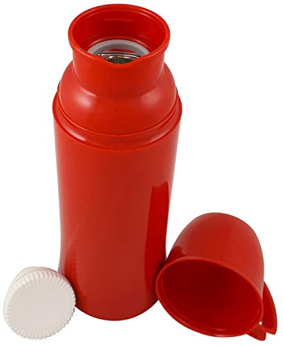 Helios Elegance Stainless Steel Insulated Water Bottle - 25oz (0.75L) Vacuum Flask, Leakproof & BPA-Free - Perfect for Hiking, Gym & Office Use - Red