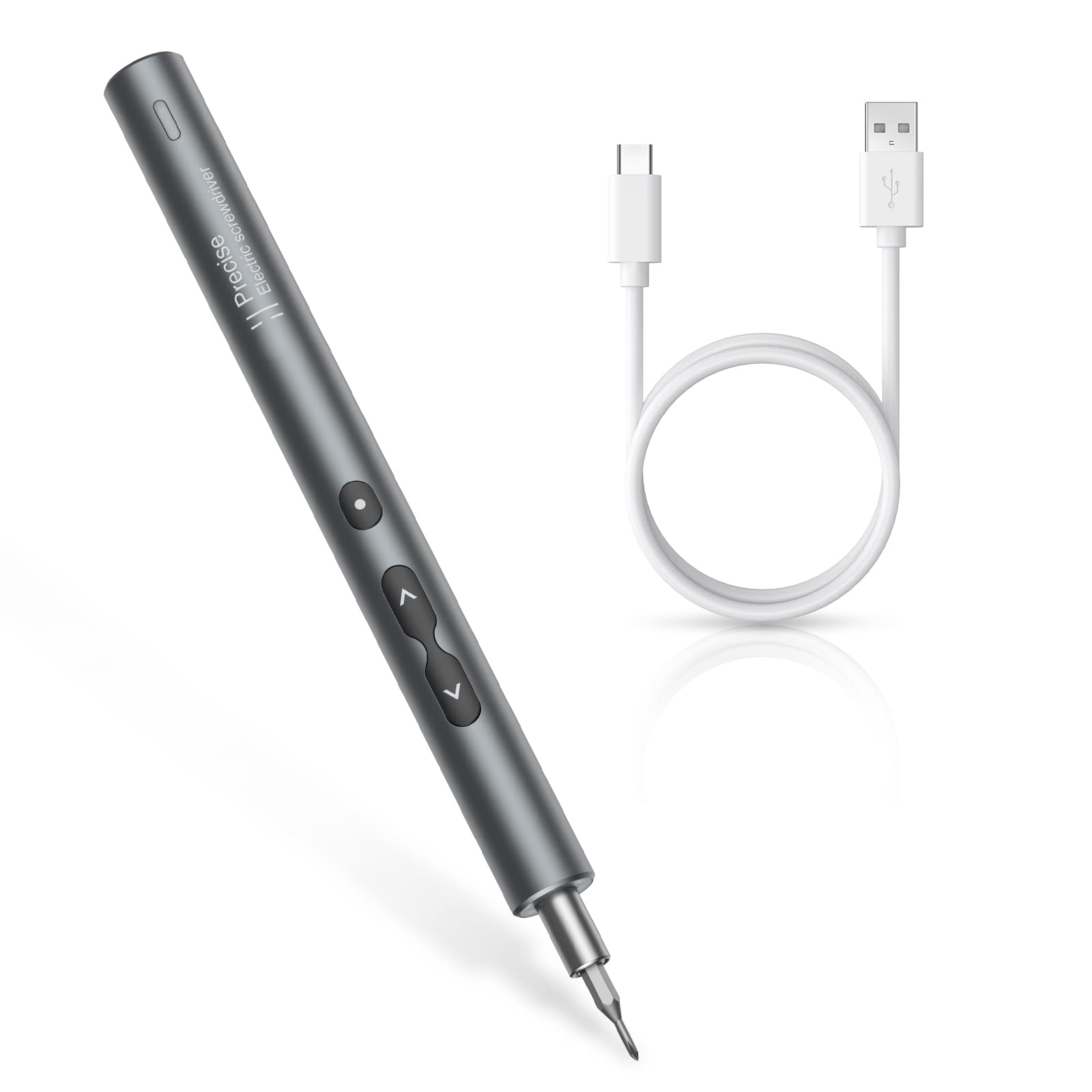 ORIA Rechargeable Cordless Electric Screwdriver - Precision Pen Style with Type-C Charging & 3 LED Lights for Phone, PC, Laptop Repair - Ideal for DIY Electronics, Home Improvement, and Small Appliance Maintenance