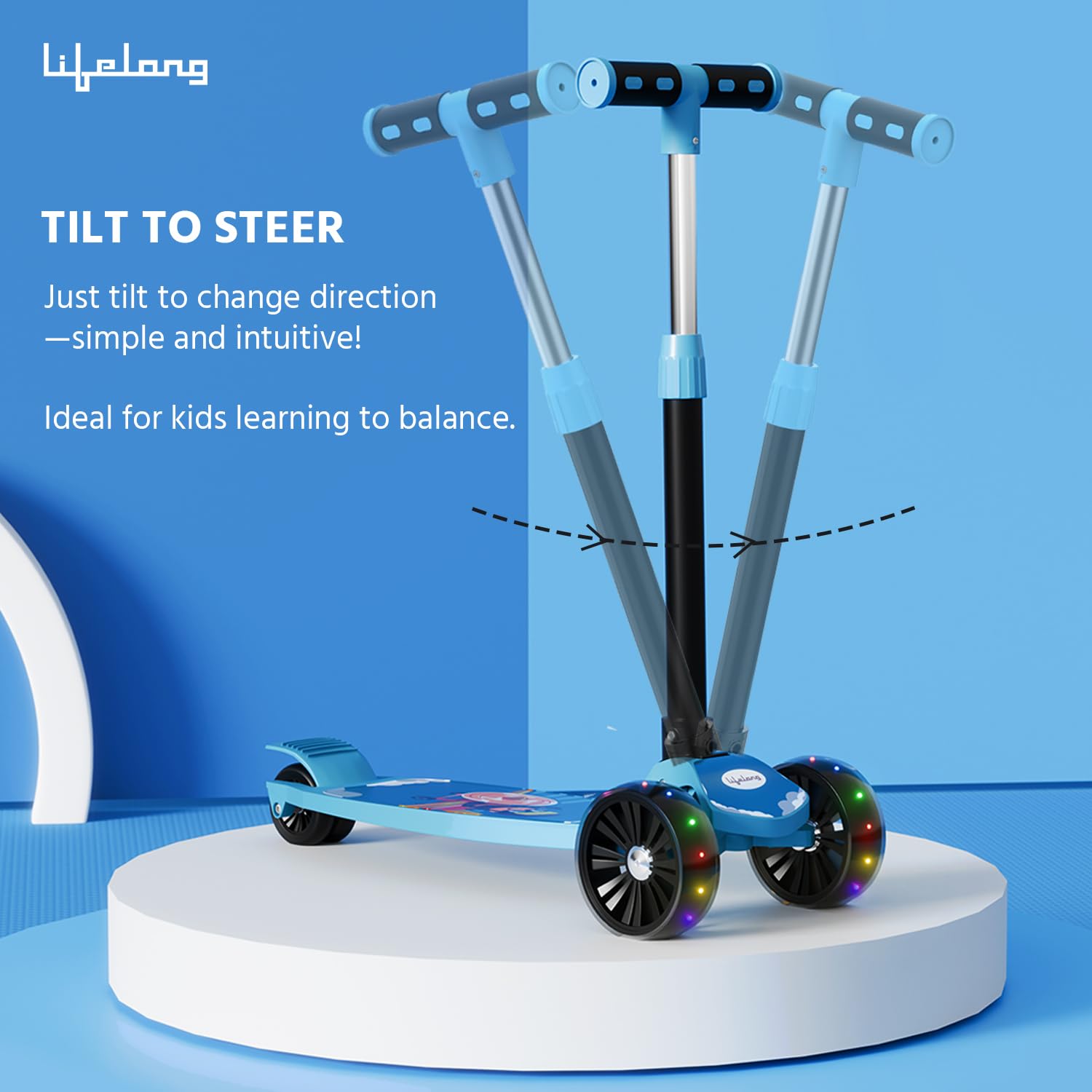 Best Foldable Kids Scooter with LED Wheels for Boys & Girls Ages 3+ - Adjustable Height Kick Scooter Supports 50kg - Perfect for Outdoor Play, Commuting & Birthday Gifts - Durable Toddler Scooter Toy for Preschoolers