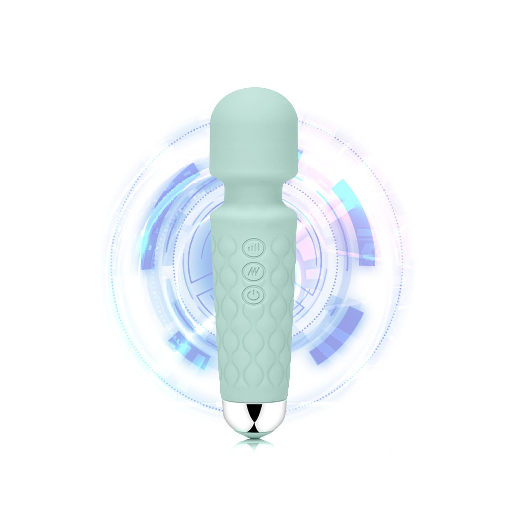 Portable Mini Massager for Neck & Back Pain Relief - Rechargeable Handheld Massage Gun for Travel, Office & Home Use - Lightweight & Quiet (Green) - Perfect for Relaxation, Muscle Recovery & Stress Relief