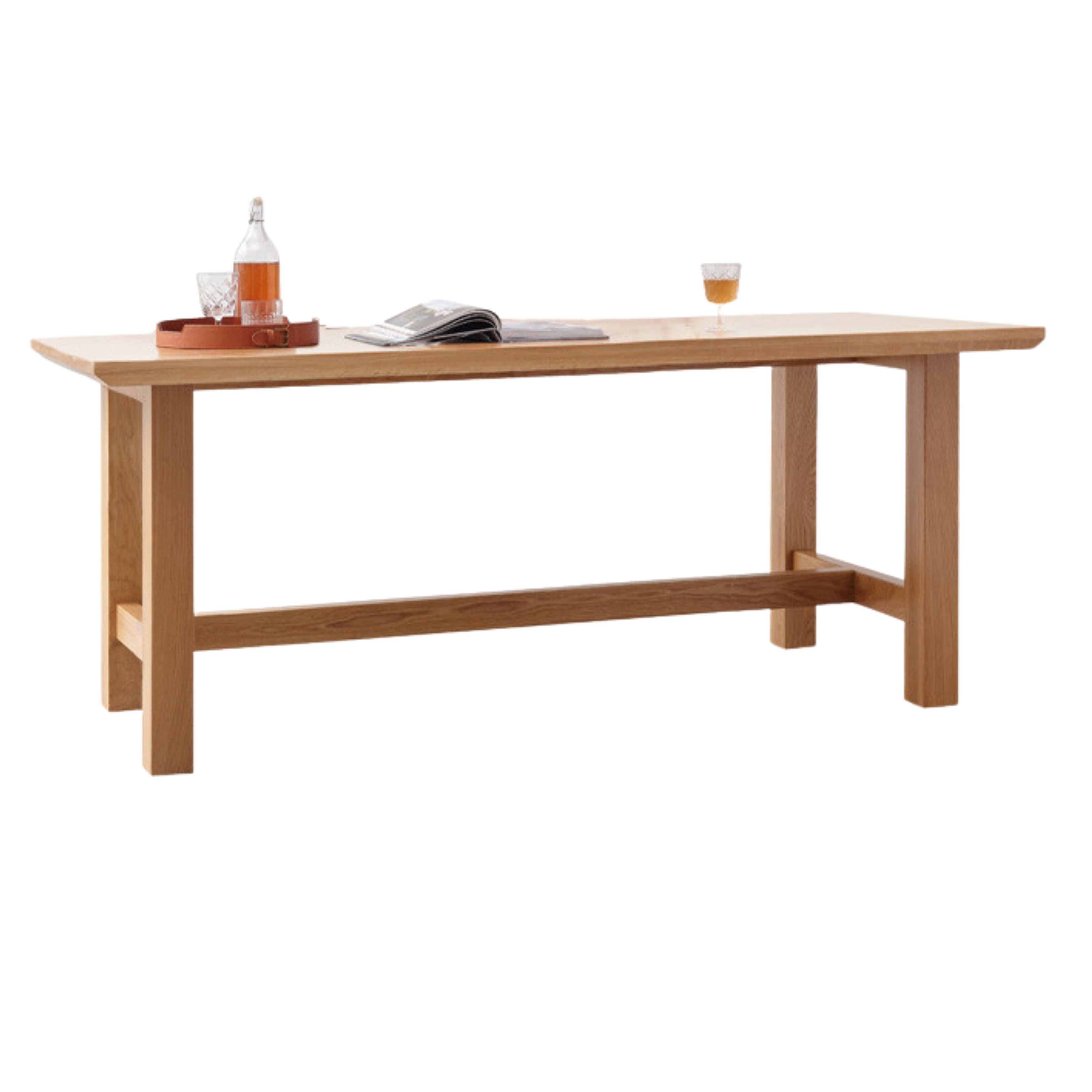Rustic Style Dining Table - Solid Oak, Ash, Cherry Wood - Perfect for Farmhouse, Cottage & Country Home Dining Rooms