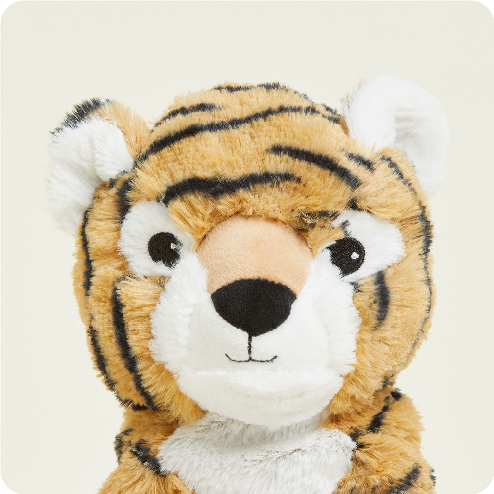 Weighted Heated Tiger Stuffed Animal - Warmies Plush Toy for Stress Relief & Comfort | Perfect for Anxiety Relief, Kids' Bedtime, and Cold Weather Warmth