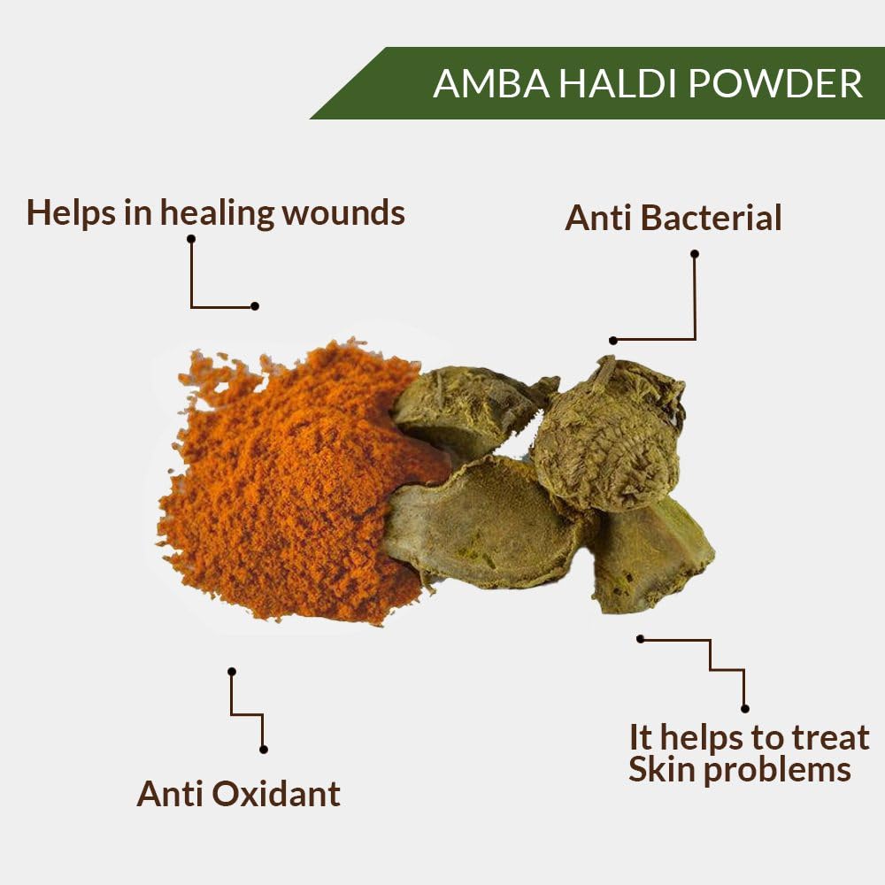 Shine Organic Amba Haldi Powder For Face - 100% Pure & Natural Turmeric Powder (100g) | Immunity Booster, Antioxidant, Anti-Aging | Reduces Wrinkles & Brightens Skin | Perfect for DIY Face Masks & Natural Skincare Routines