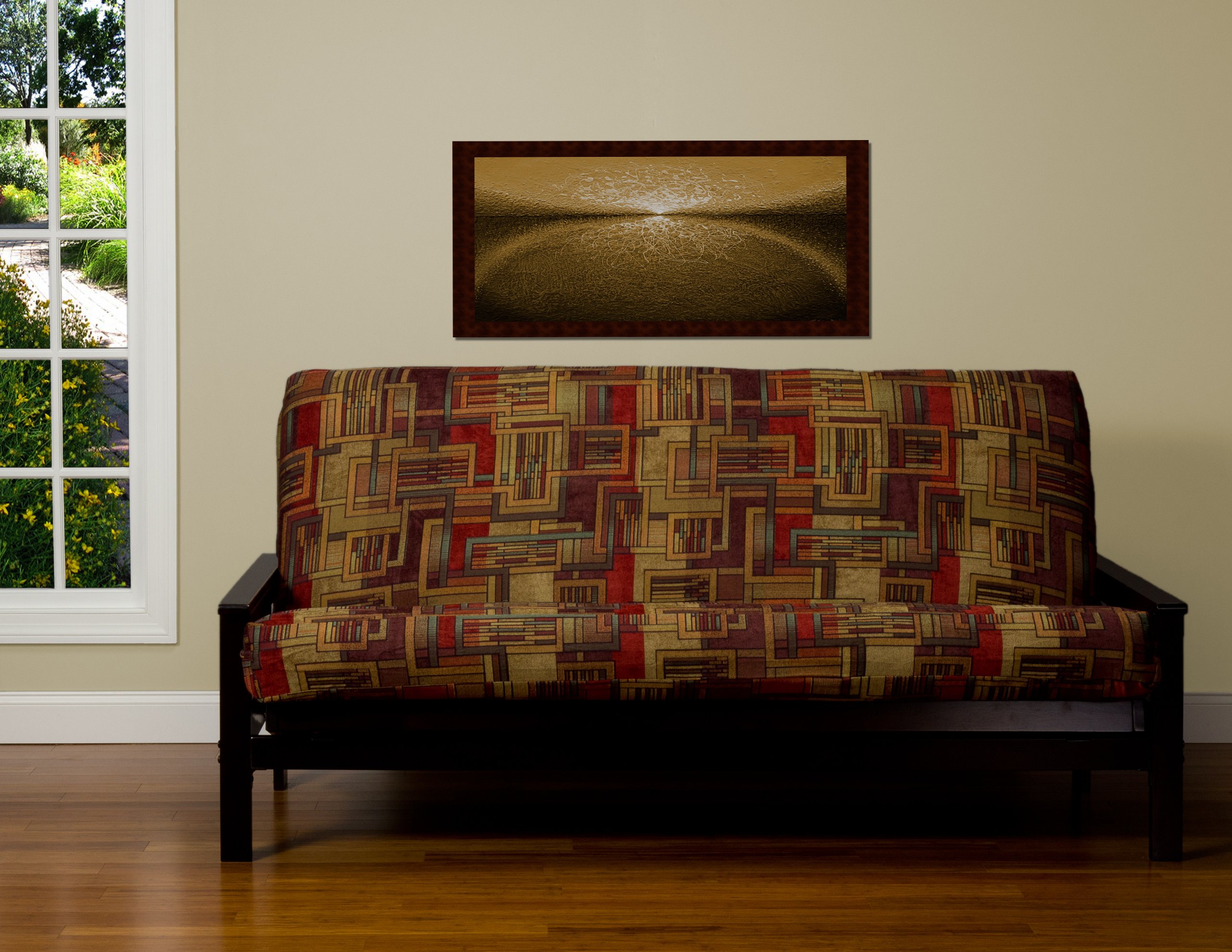 Stickley Futon Cover Fabric - Removable Sofa Slipcover Only (Frame & Mattress Sold Separately) - Ottoman Style - Perfect for Living Room, Dorm & Guest Room Decor